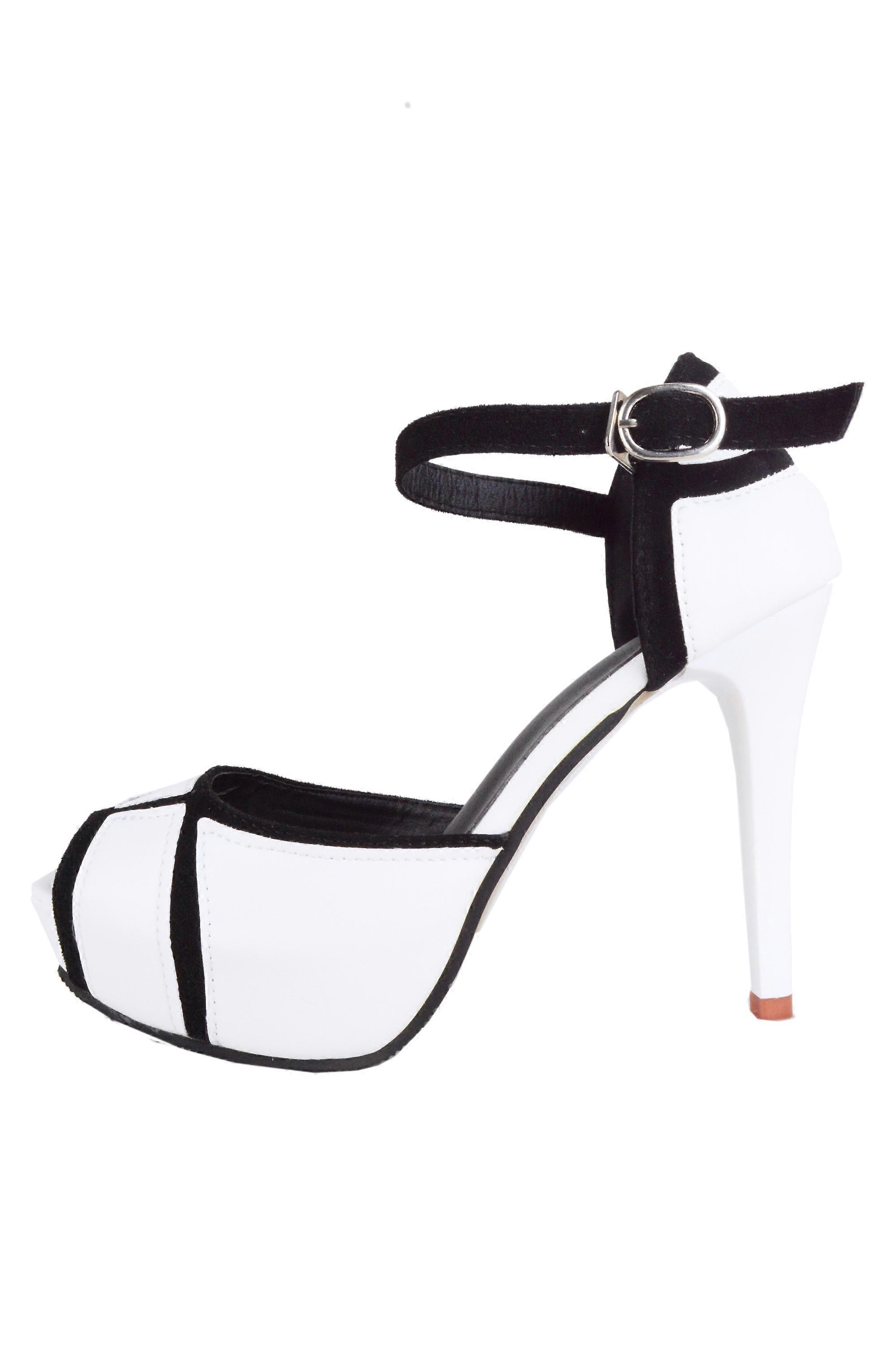Lovemystyle Monochrome Peep-toe Platform Heels