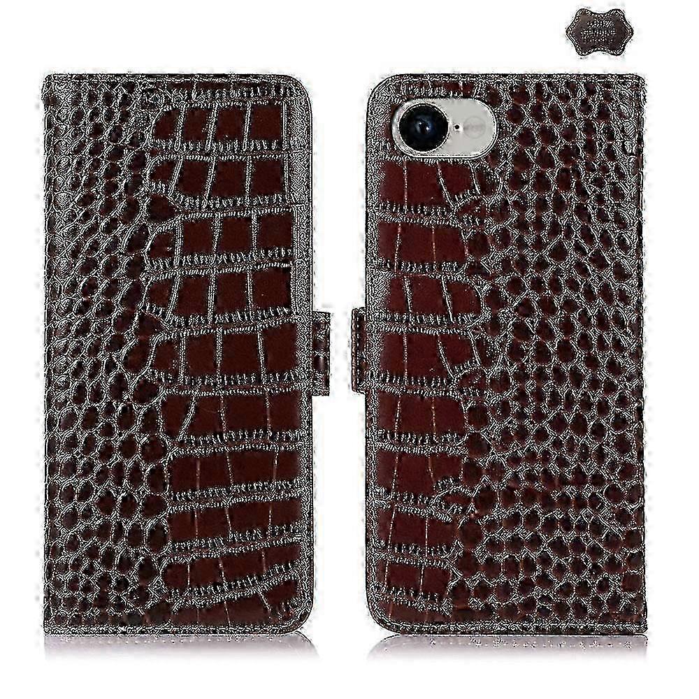 Cowhide Leather Phone Case with Top-Quality Crocodile Design