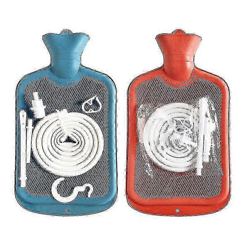 حقيبة حقنة شرجية لتطهير القولون مع أنابيب زجاجة ماء ساخن دش دوش منزلي للبالغين حقنة شرجية كيت أ