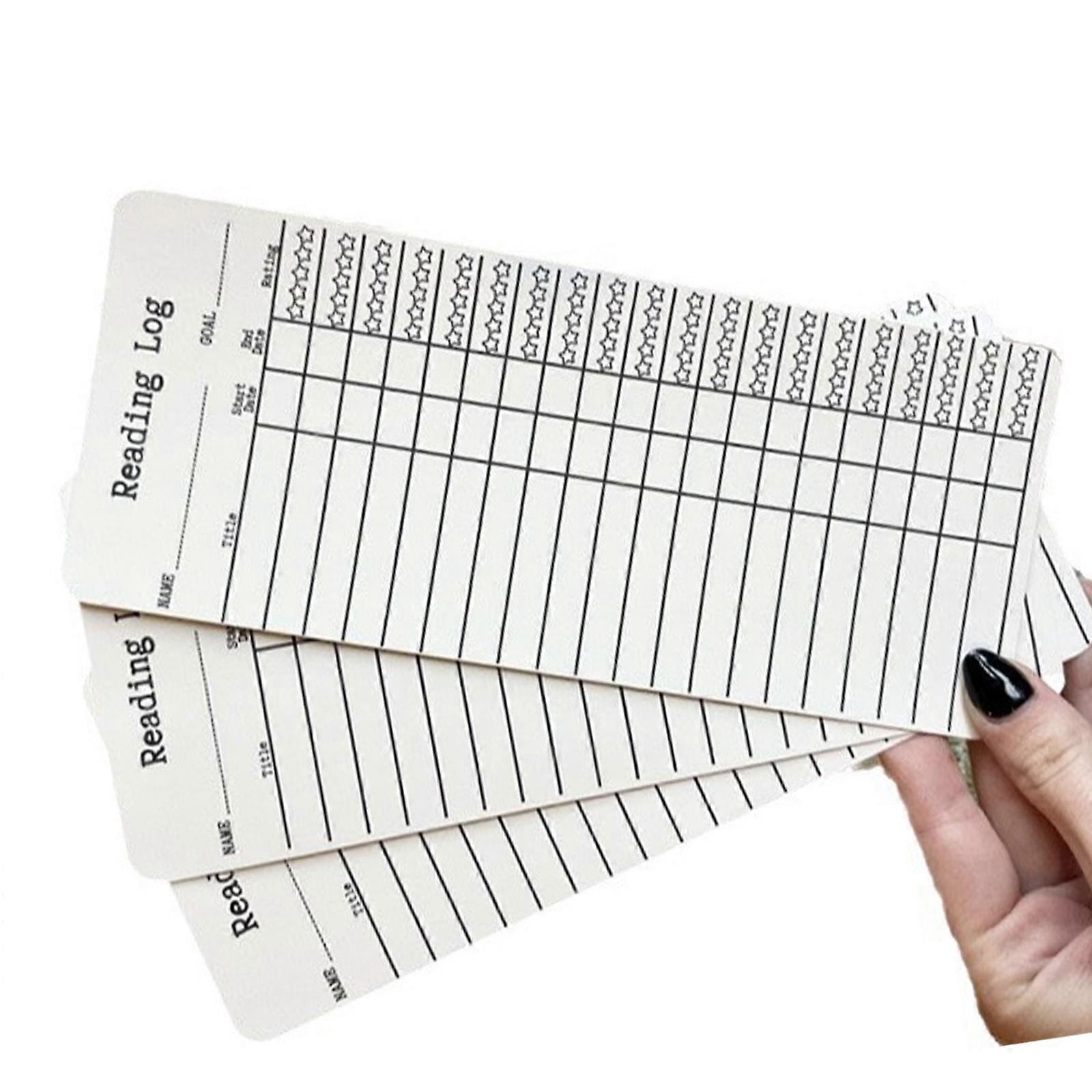 3/6Pieces Reading Tracker Bookmarks, Libraries Reading Page Cards Book Tracker Notecards Reading Log for Reader Multicolor