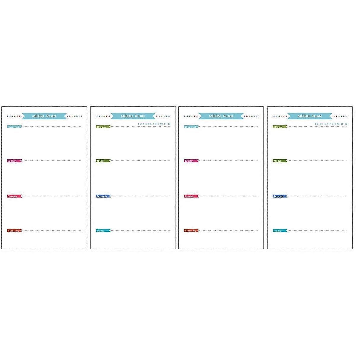 80 Sheets Size 6-Hole Paper Refills For Notebook Planner Journal Dairy (Weekly Book)