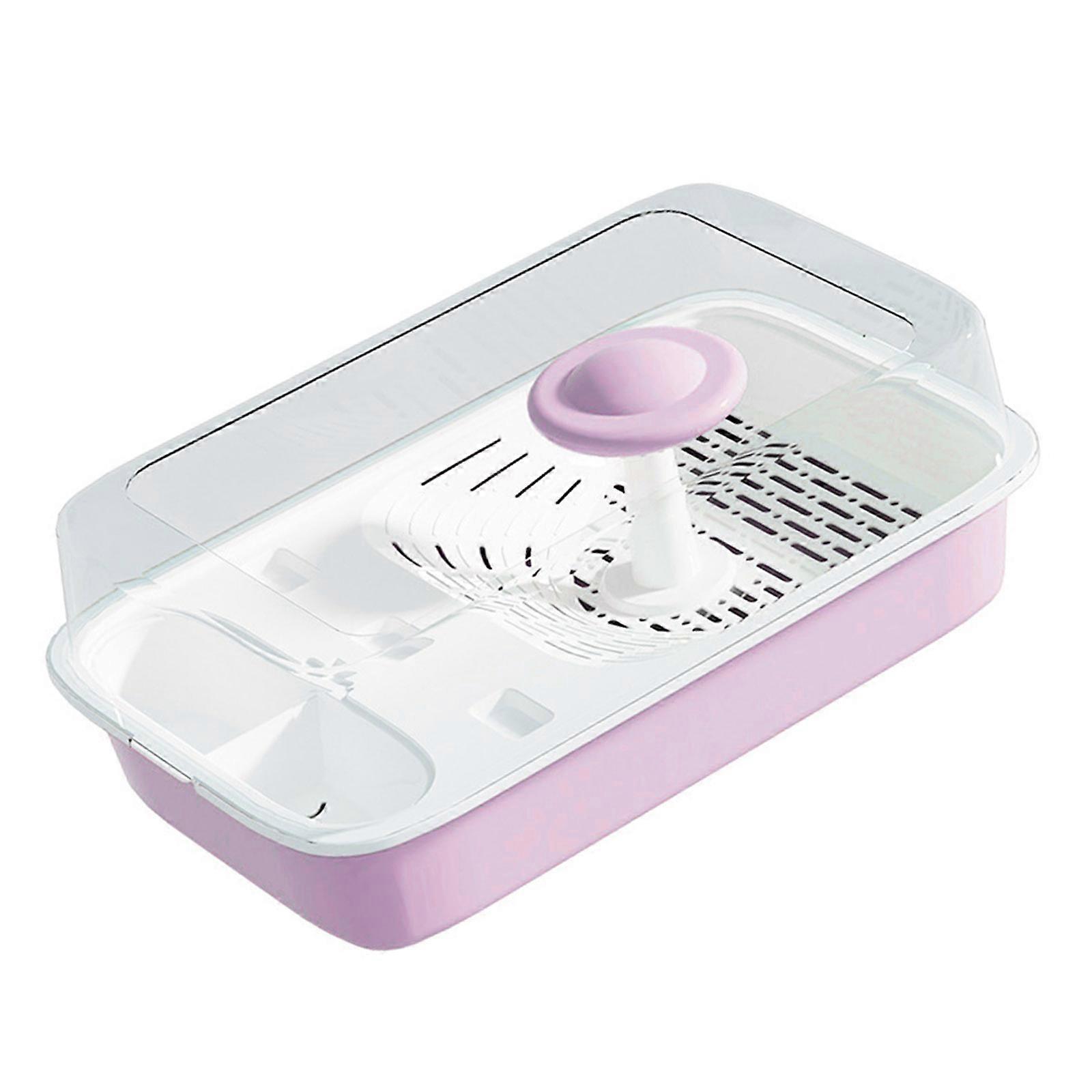 الدبابات السلاحف البلاستيكية مرابي حوض للتيرابين الدبابات السلاحف الصغيرة أحواض السمك الموائل مربع مع منحدر فتحة المناظر الطبيعية الوردي 1