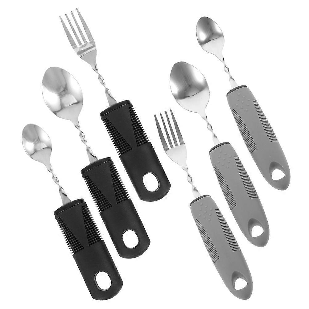 Anti Shake Utensils Adaptive Utensil for Elderly Use 6Pcs Set