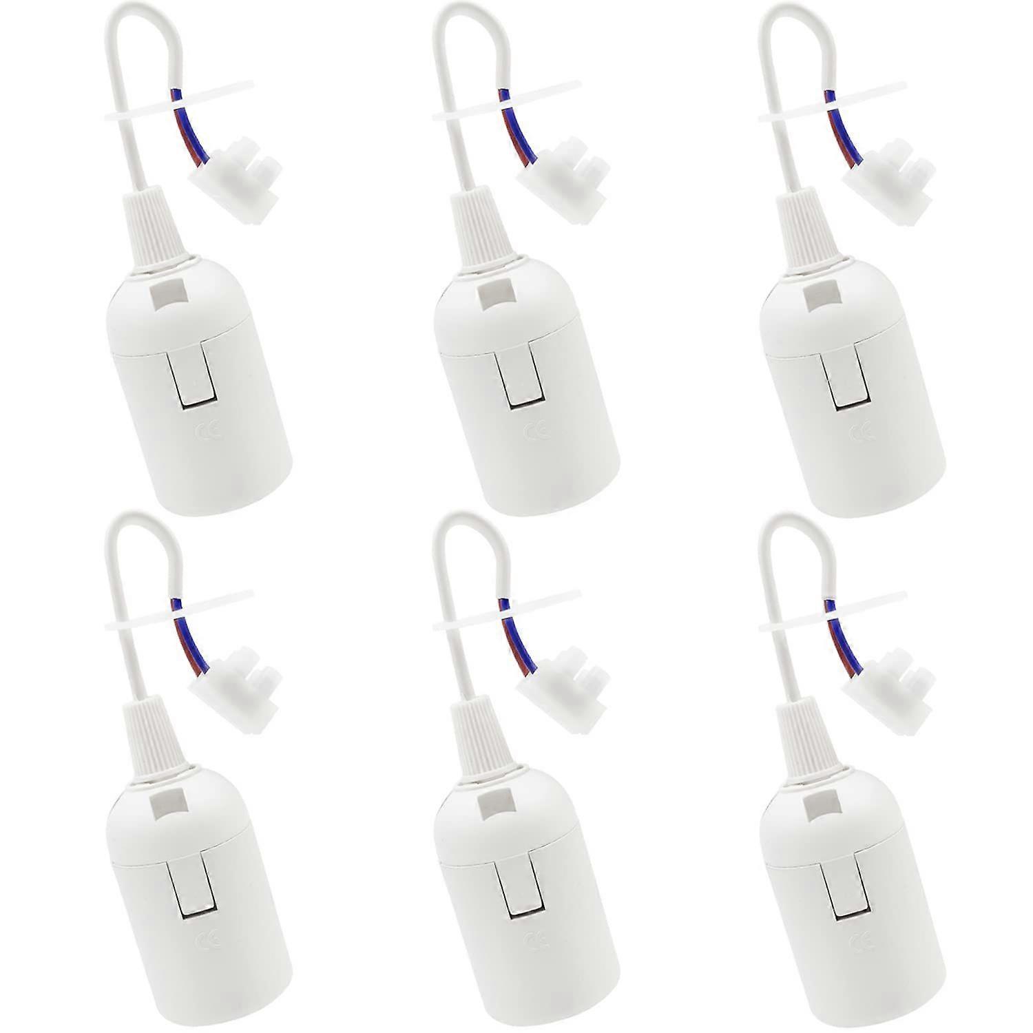PCS E27 Lamp Socket E27 Bulb Holder Renovation Socket White Building Socket with Cable Construction Site Socket 4A 250V Light Base Suspension Socket
