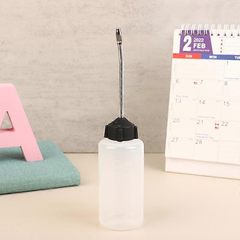 120Ml Sewing Machine Oil Bottle Clear White Plastic Spray Nozzle Empty Bottle