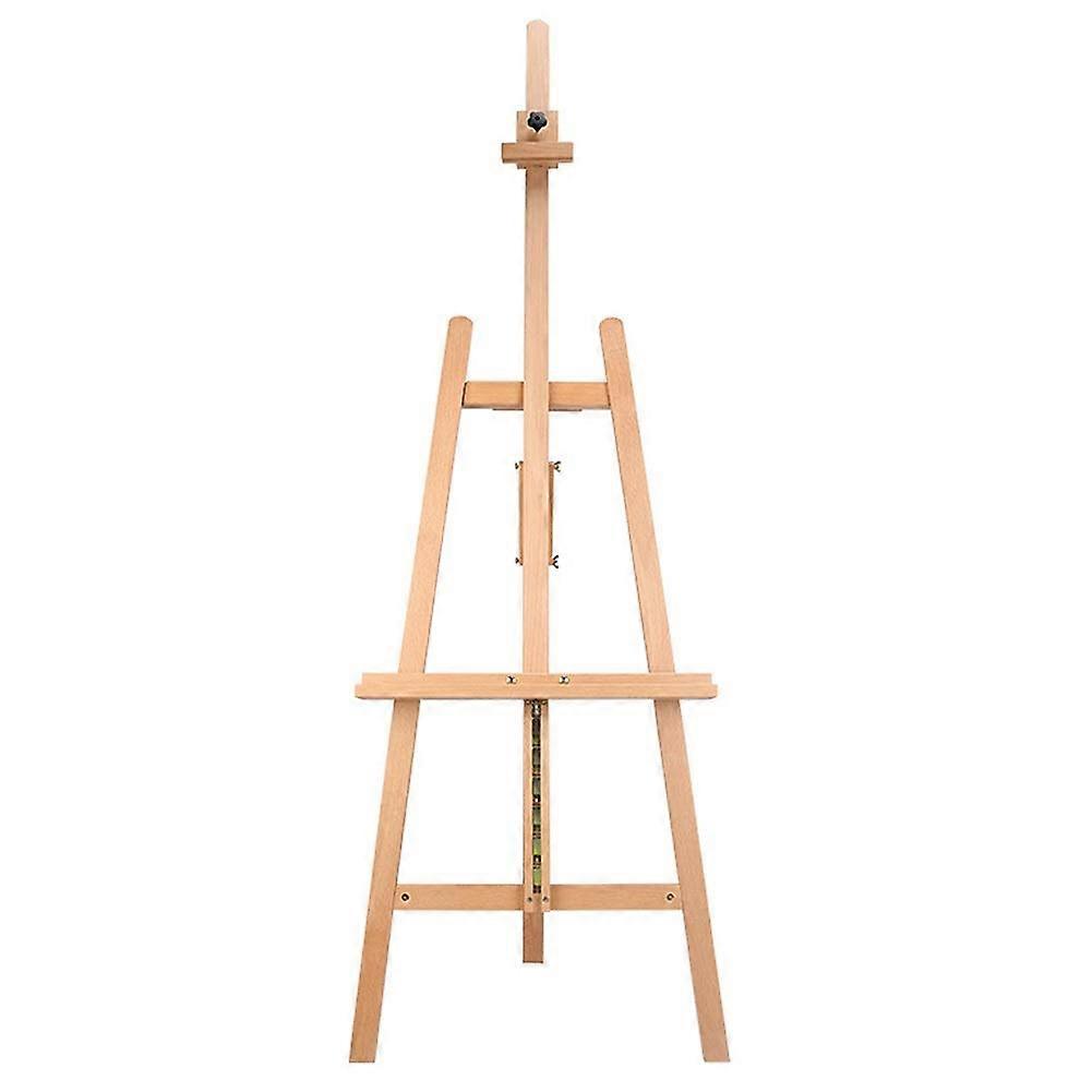 Wooden AFrame Studio Easel Folding Adjustable Beechwood Canvas Stand for Painting Drawing Exhibition