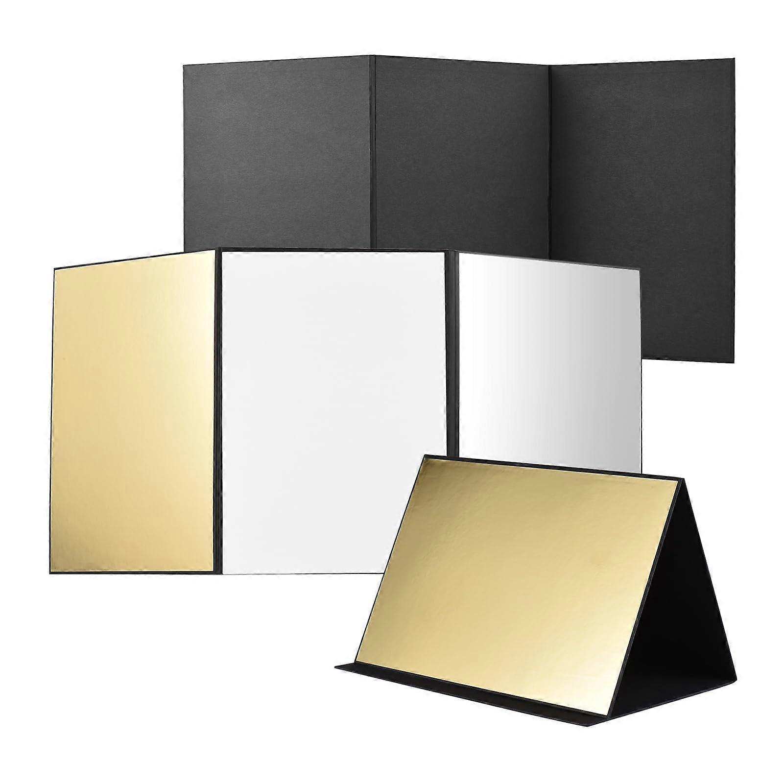 3in1 Foldable Photography Reflector Board with Diffuser Black Silver White and Gold