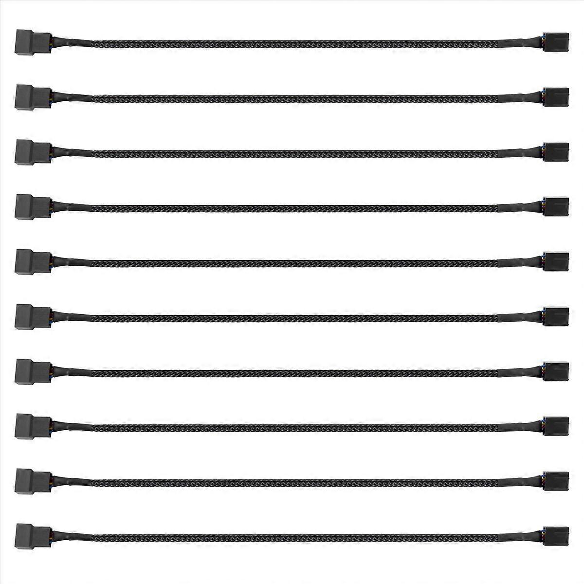 10PCS 4 Pin PWM Fan Extension Power Cable Connector Case