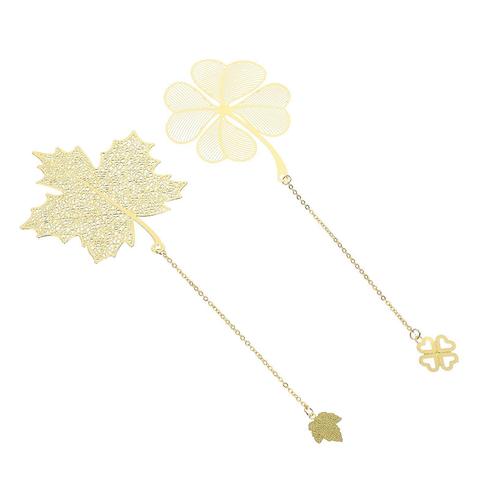 Metal Bookmarks Leaf Design for Book Lovers 6Pcs