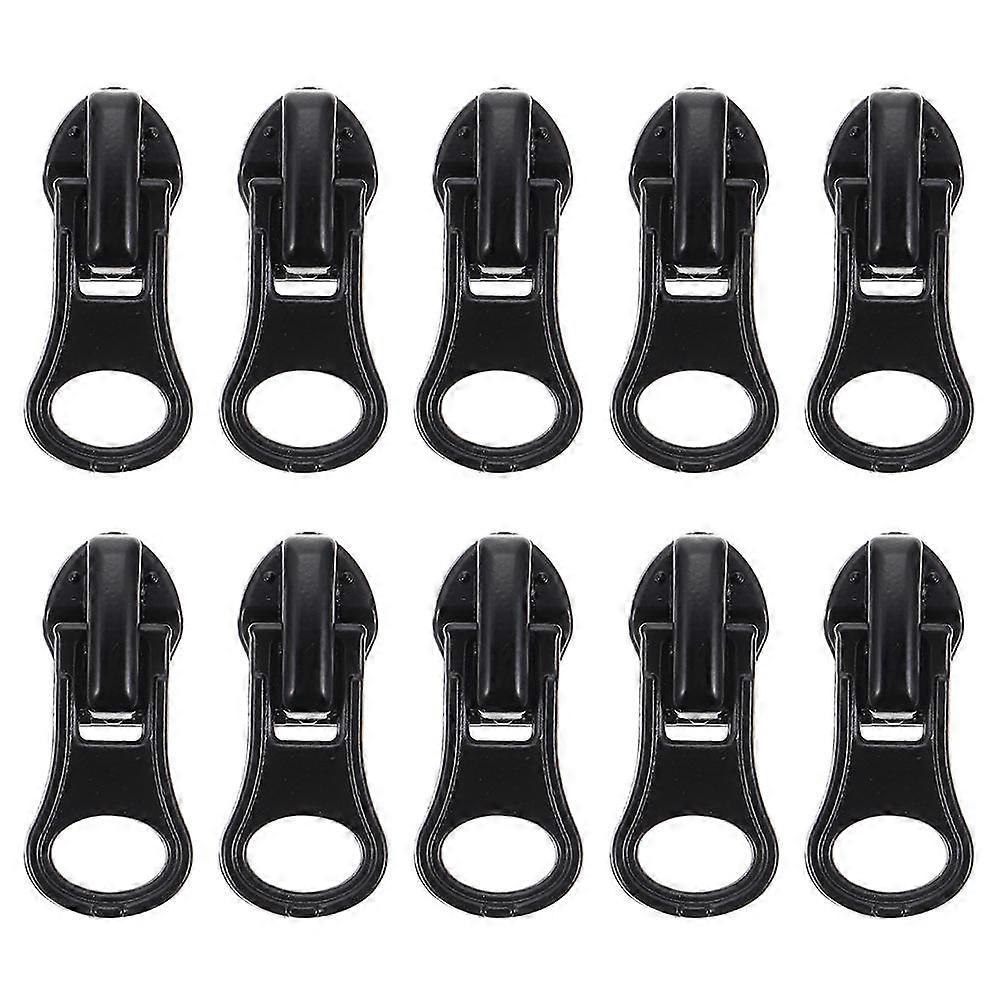 Professional Zipper Pulls Heads for Clothing Use Replacement 40Pcs Black