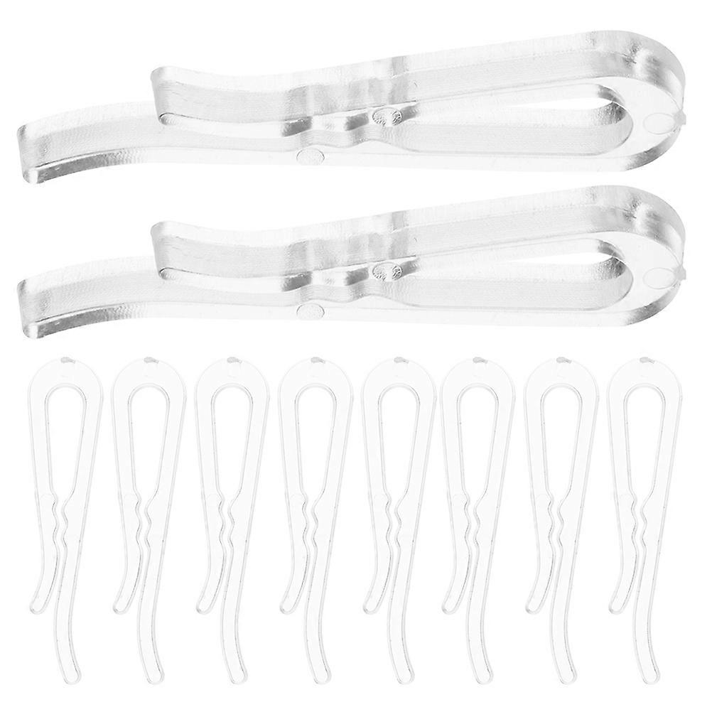 Transparent Shirt Fixing Packing Clip for Organizing Clothes 200Pcs Plastic