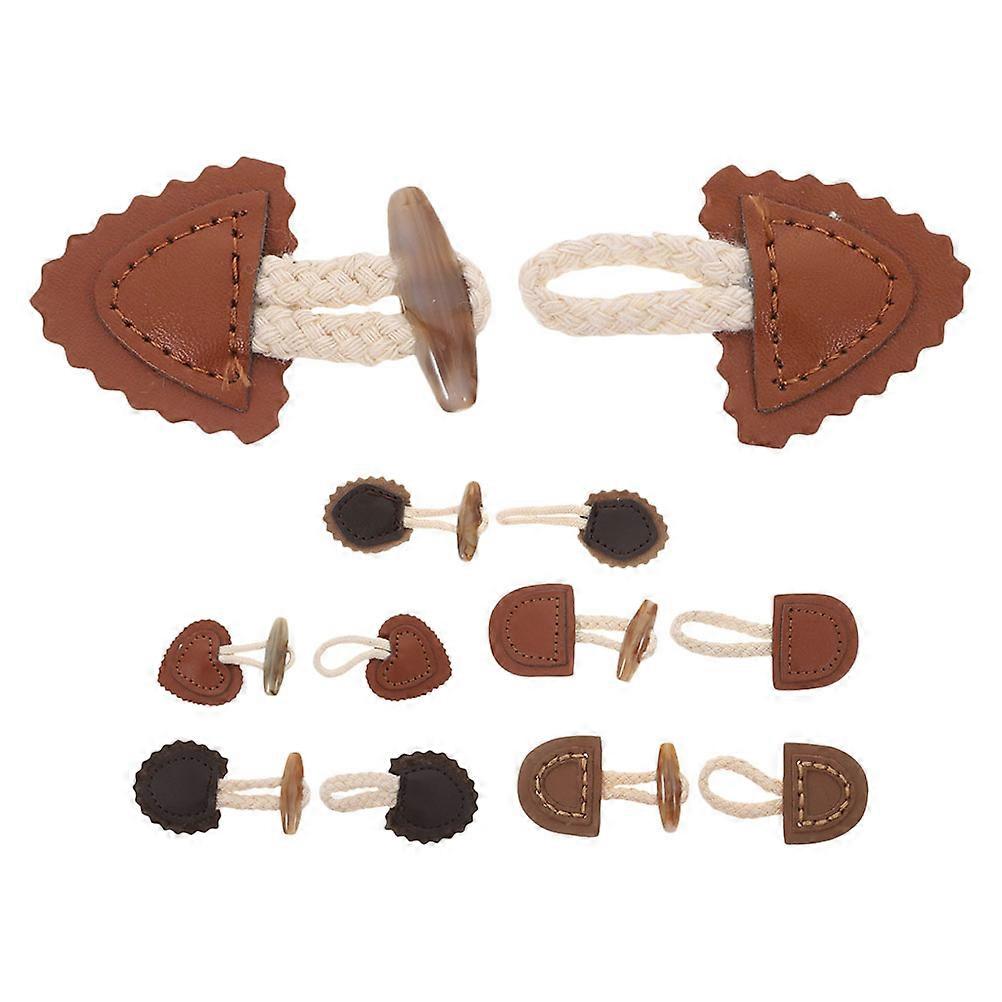 6Pairs Resin Horn Toggle Buttons Toggle Closure for Children's Coat