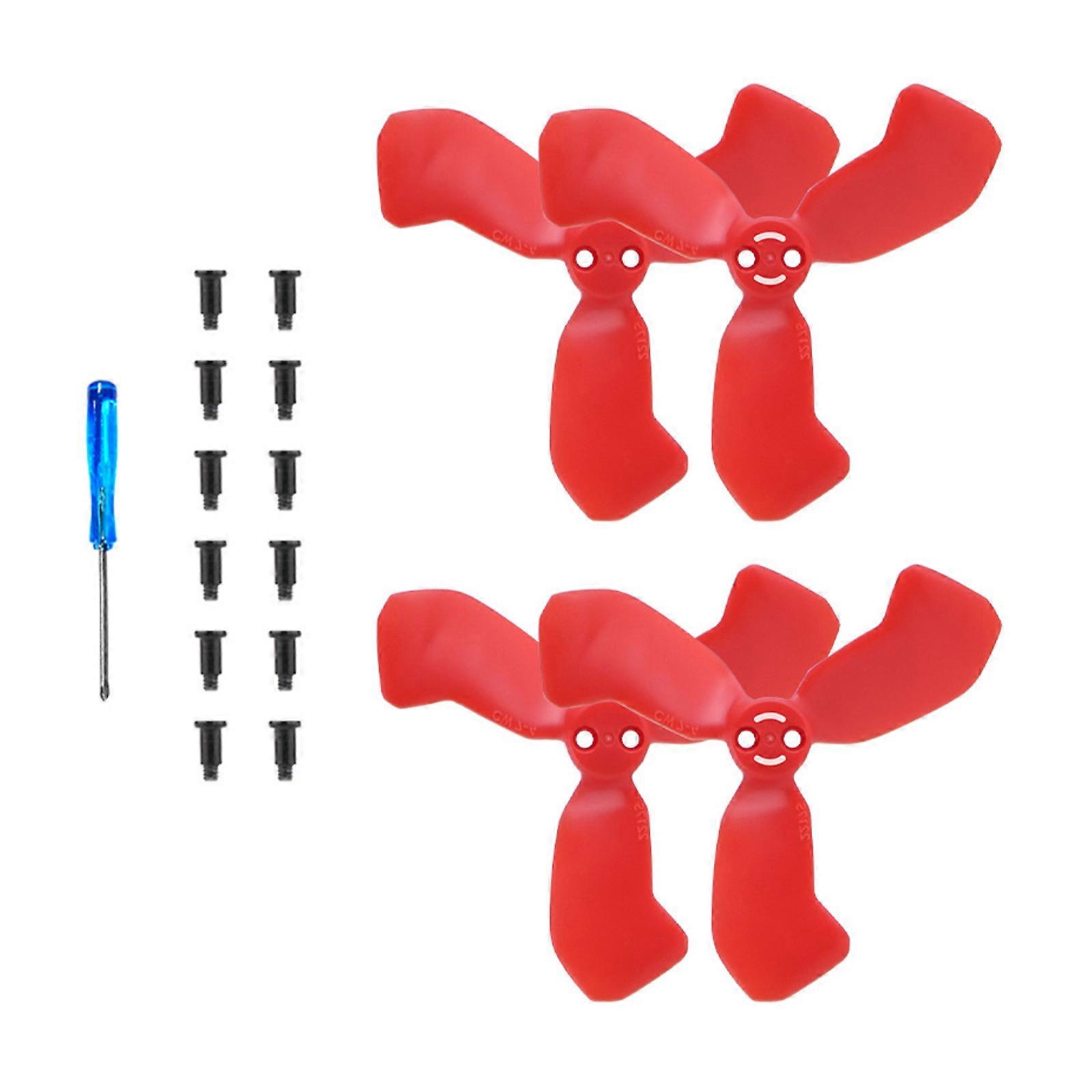 Easy to Install Drones Propellers with Simple Replacement Impact Resistant ABS Drones Propellers Suitable for Drones  Red