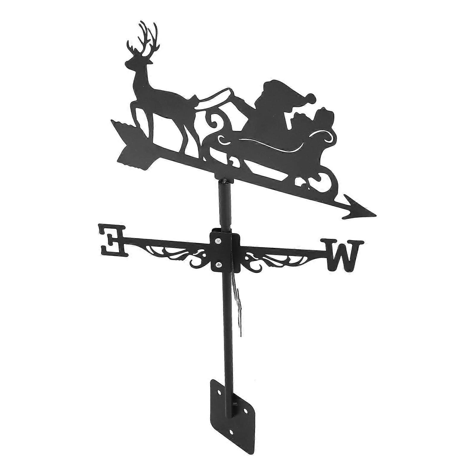 Christmas Weather Vane Iron Indicator for Outdoor Use