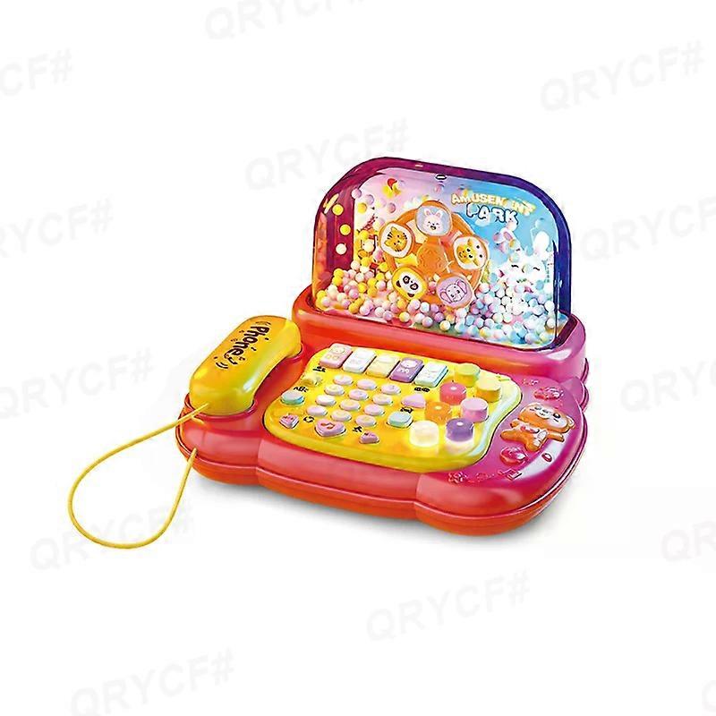 Jouet de t��l��phone ��lectrique, dessin anim��, Piano, musique, activit�� lumineuse, multifonctionnel, jouets d'apprentissage musical pour enfan