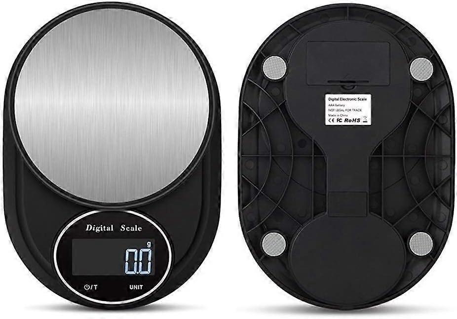 Digital Kitchen Scale with LED Display for Accurate Food Weighing Cooking and Baking Black
