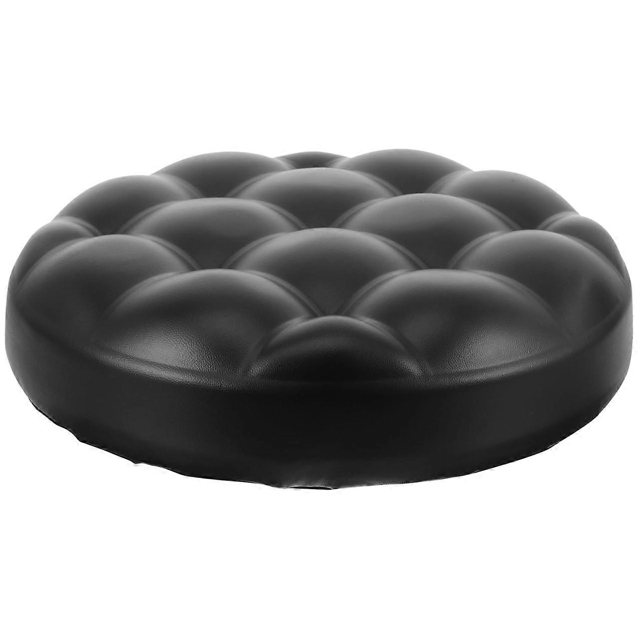 Bar Stool Seat Replacement with PU Leather Padded Round Cushion, Comfortable Sponge, Black