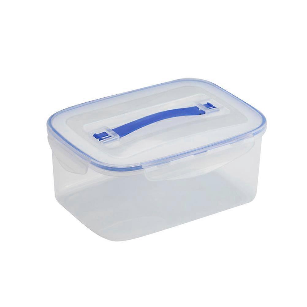 Dumpling Storage Container Rectangular Food Organizer Containers with Handle 3800ml Airtight 1Set
