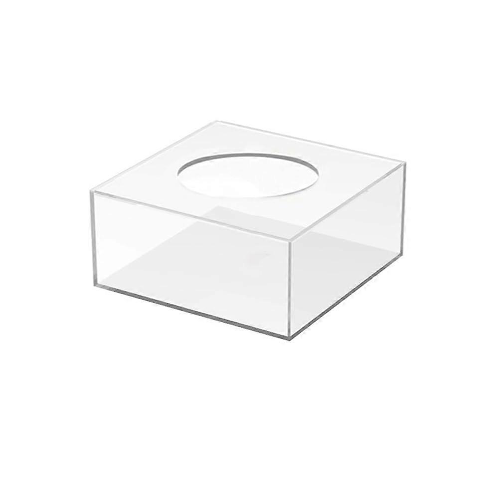 Acrylic Cake Stand Clear Display Box Stackable Transparent Base for Wedding Birthday 15x15x10cm