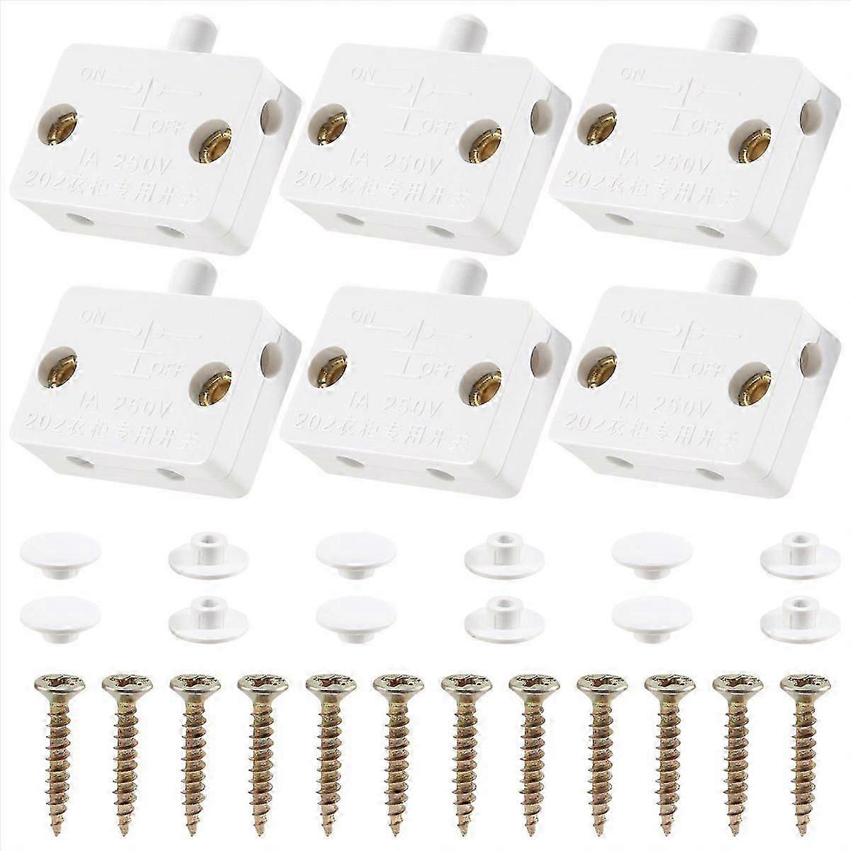 6Pcs Door Led Switch for Closet Light,Electrical Lamp Switches