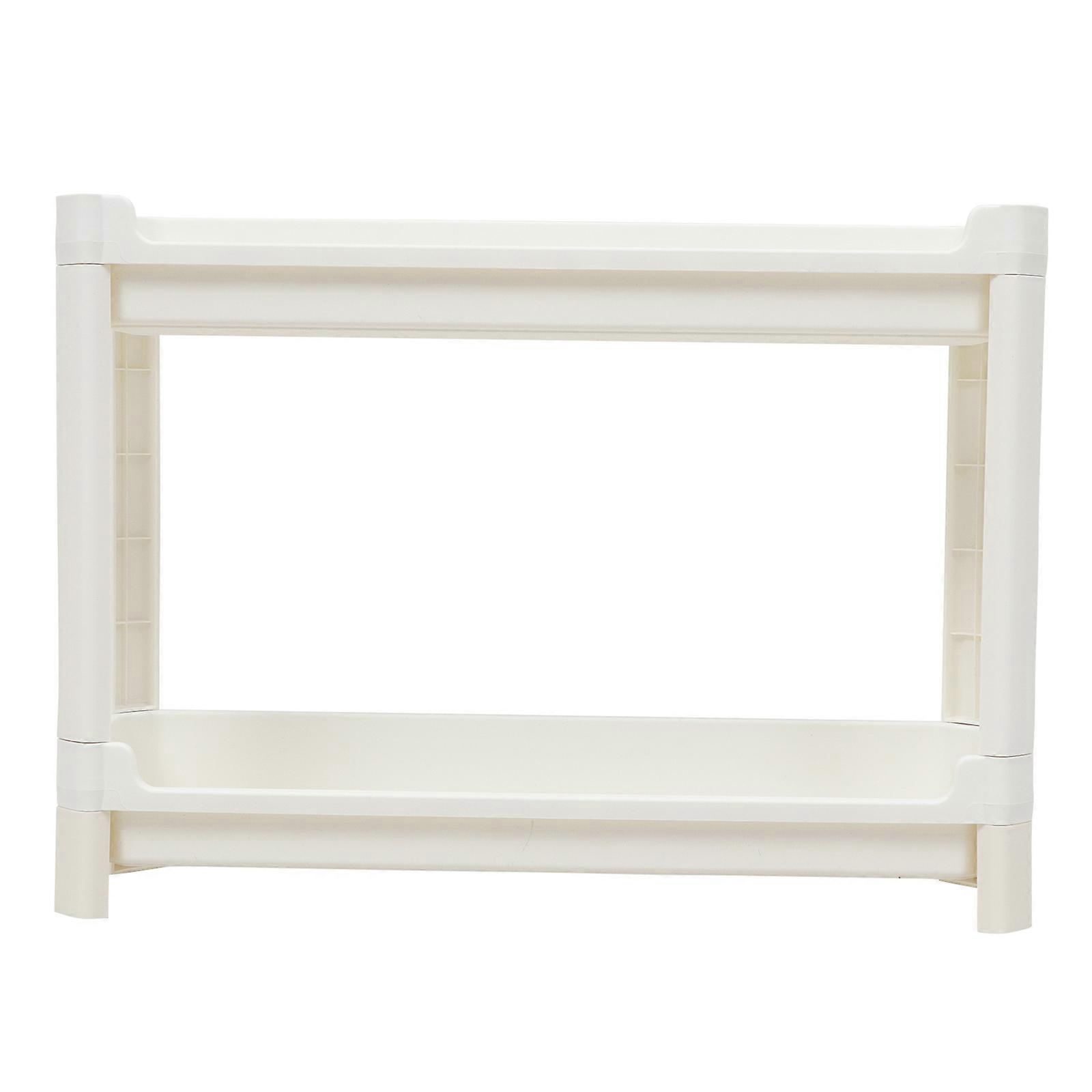 Multifunctional Plastic Rack Storage Shelf for Home 1Pcs White Design
