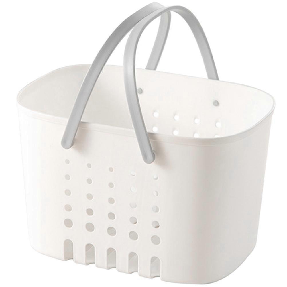 Grey Portable Shower Caddy Plastic Basket for Bathroom Organization