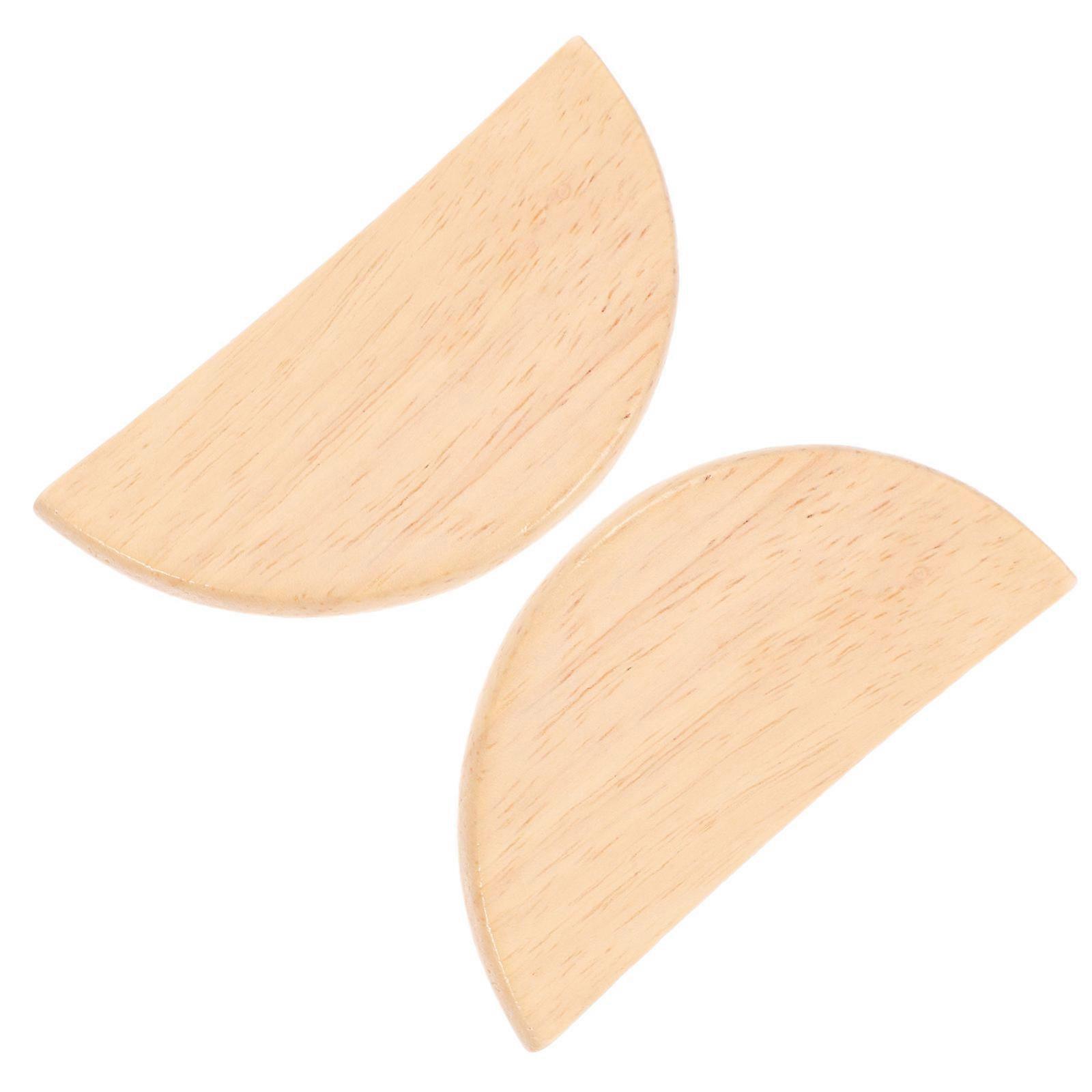 Wardrobe Door Handle Wood Pull for Decoration 5Pairs Solid Material