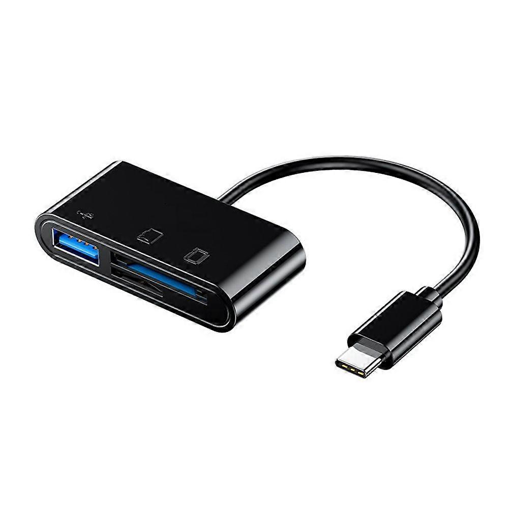 Type C Card Reader SD TF Memory Card Reader USB C OTG Adapter High Speed Data Transmitter USB2.0 Card Reader Black