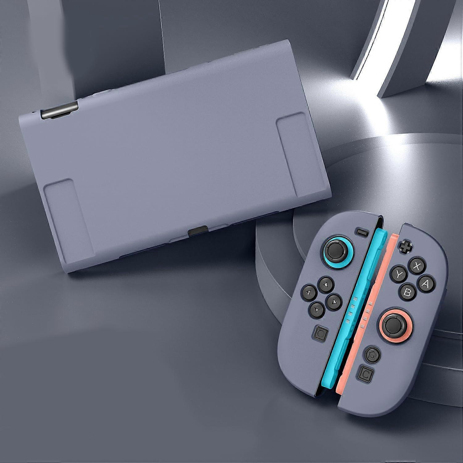 Case for Nintendo Switch 2 Dockable Shockproof FullBody Protective Cover with Screen Protector GreyBlue