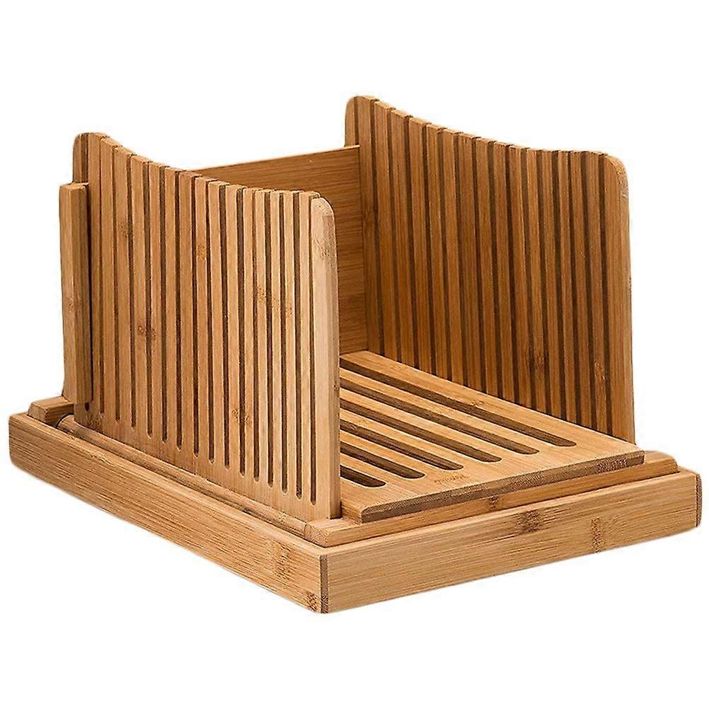 Bread Slicer Cutting Board with Adjustable Thickness Guide, Foldable for Homemade Loaves Cakes