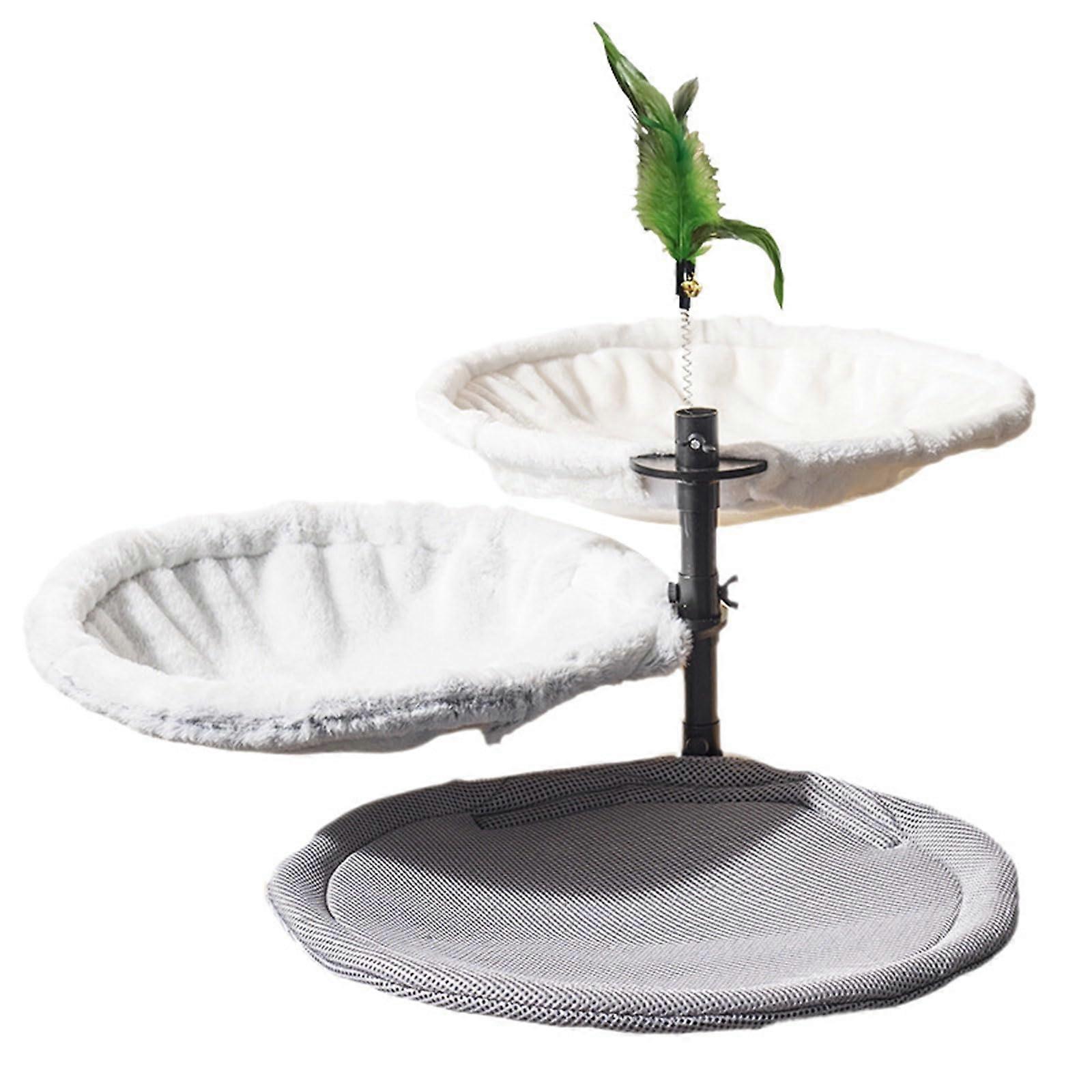 Cat Hammock for Desk with Adjustable Steel Frame, SpaceSaving Breathable Ergonomic Cat Bed