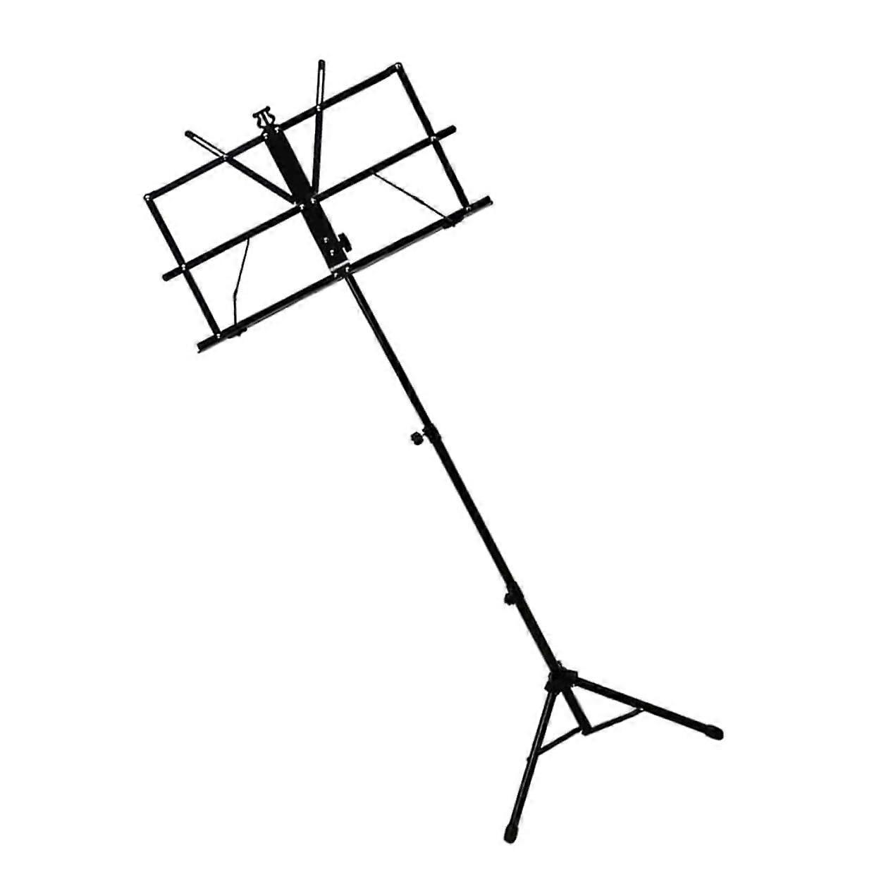 Adjustable Folding Music Stand with Stable Tripod Base and Secure Page Holder for Practice and Performance