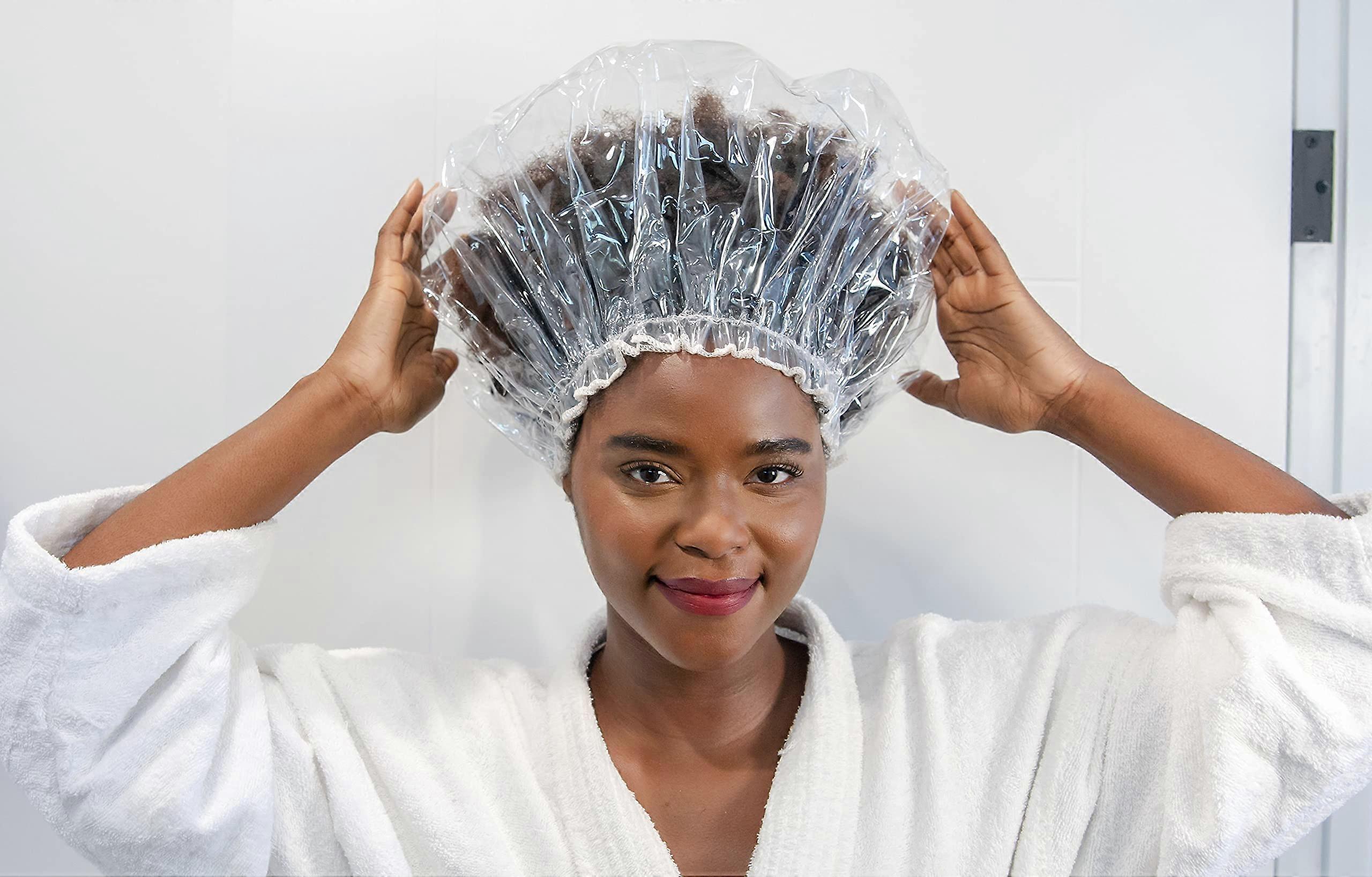 Extra Large Shower Cap for Braids and Dreadlocks, 100% Waterproof Vinyl, Oversized Hairstyle Coverage