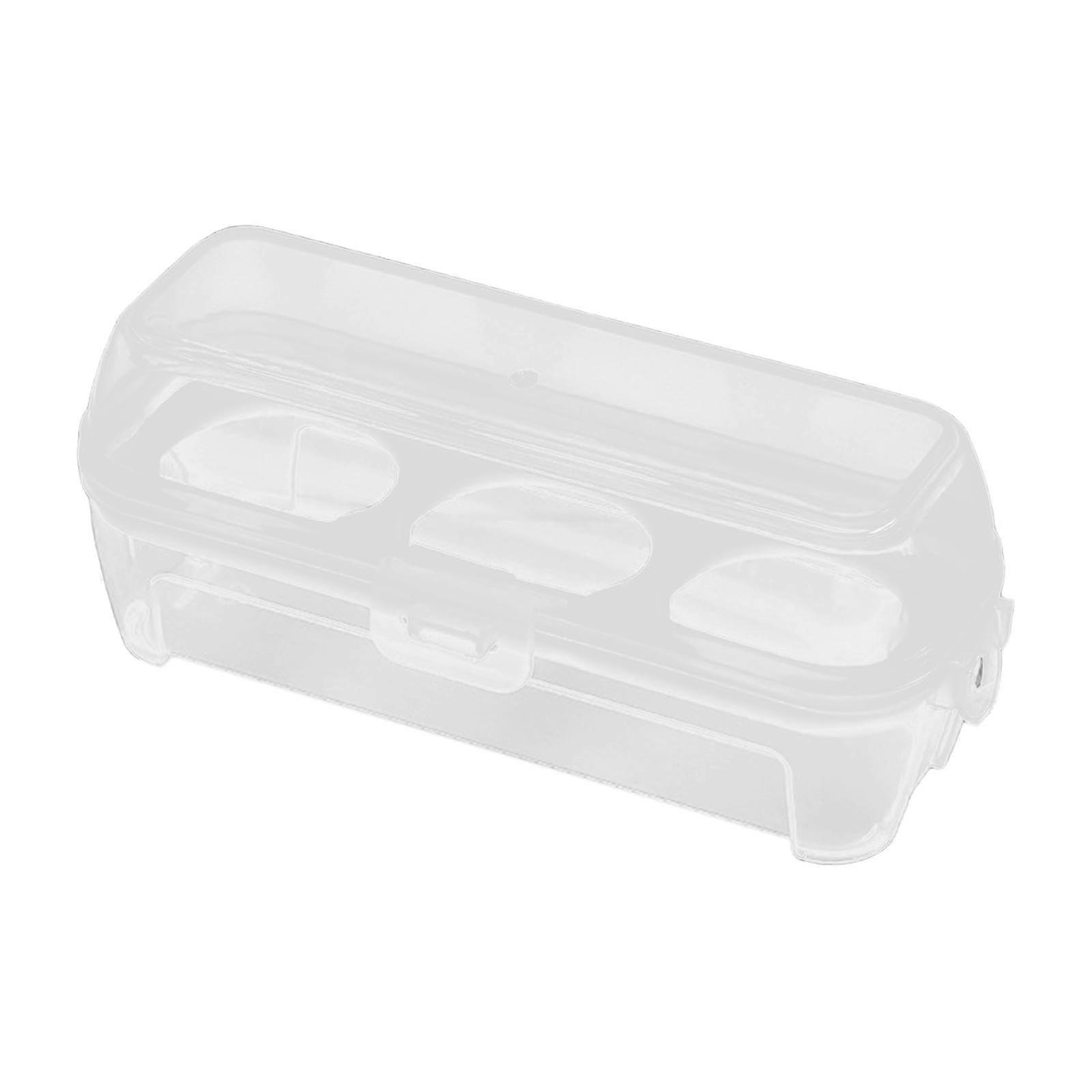 Egg Storage Container with Secure Snap Buckle, Clear Shockproof Egg Holder for Camping, 3 Grids