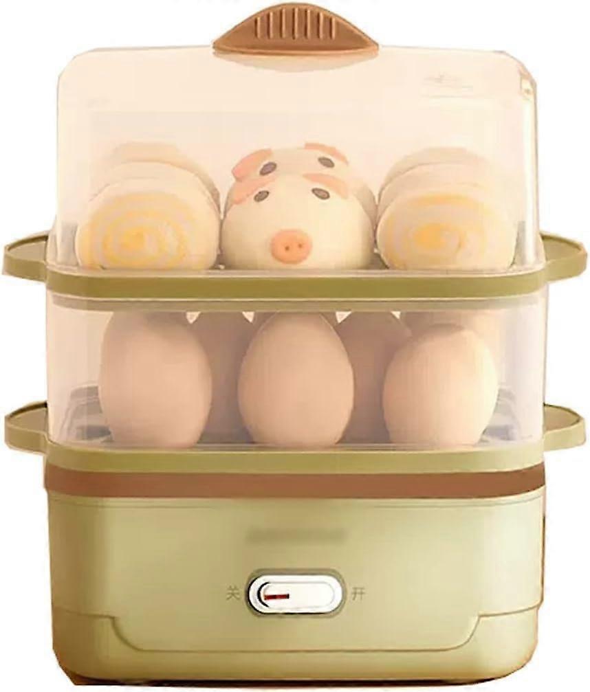 Egg Cooker Electric Egg Boiler with One Button Operation and Auto ShutOff MultiFunction Green