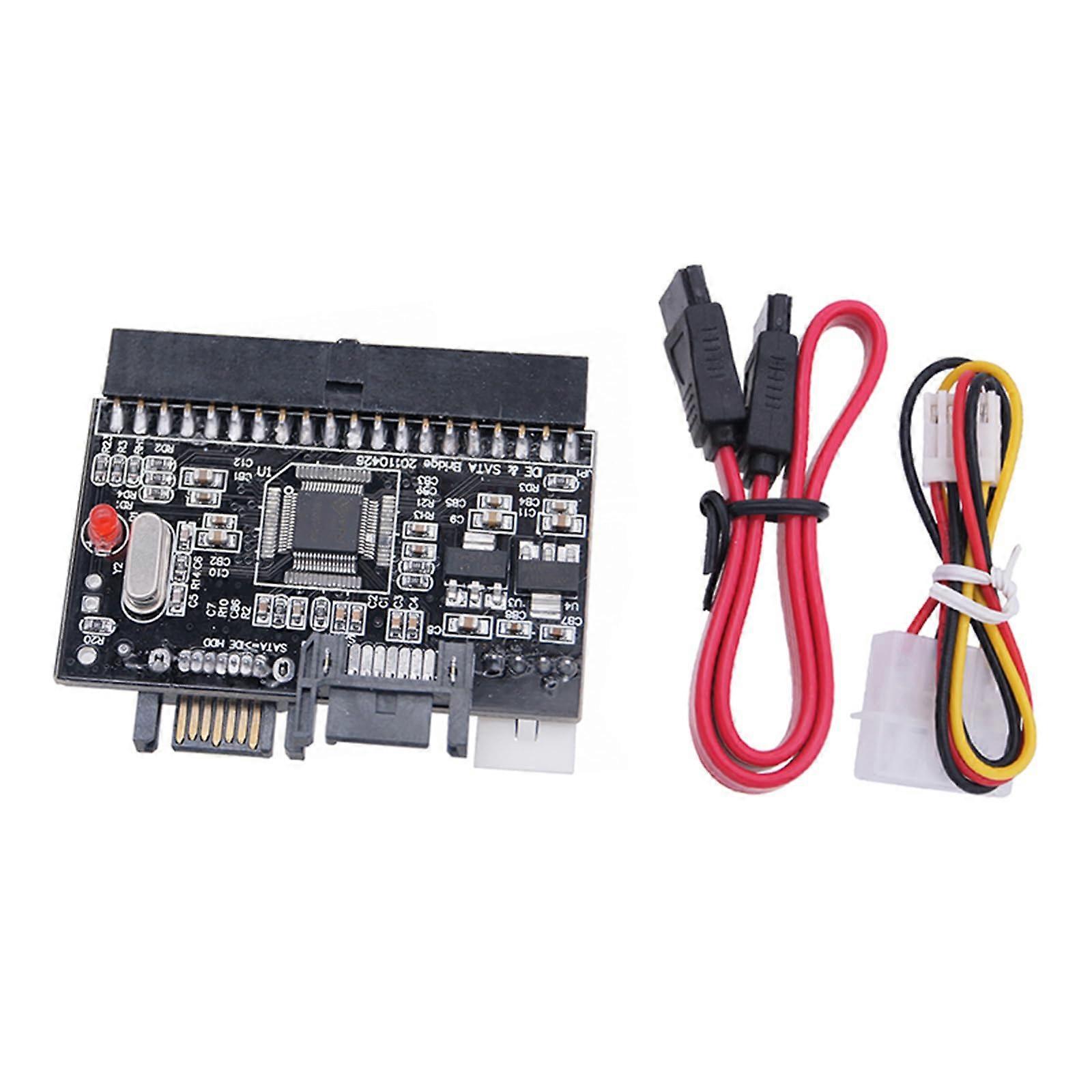 BiDirectional IDE to SATA Adapter with 7PIN Cable and External Power Support for Easy Installation