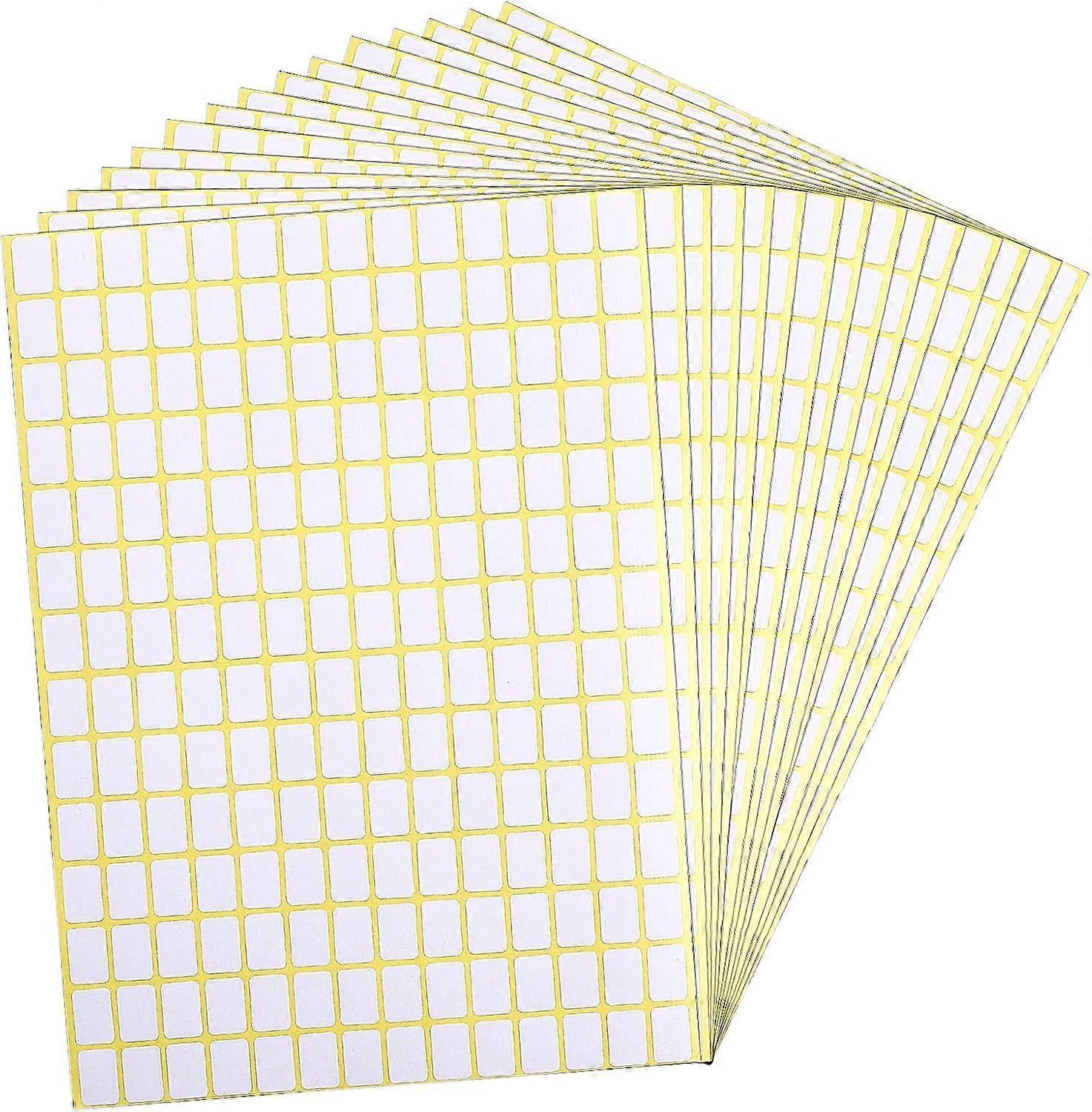 2940PCS Small Matte White Blank Labels Stickers, Removable  Tags for Jars Boxes Office Kitchen