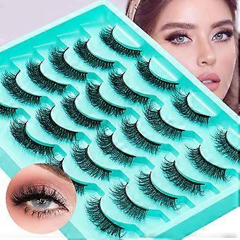 False eyelashes 12 pairs of daily makeup thick and curly eye lashes