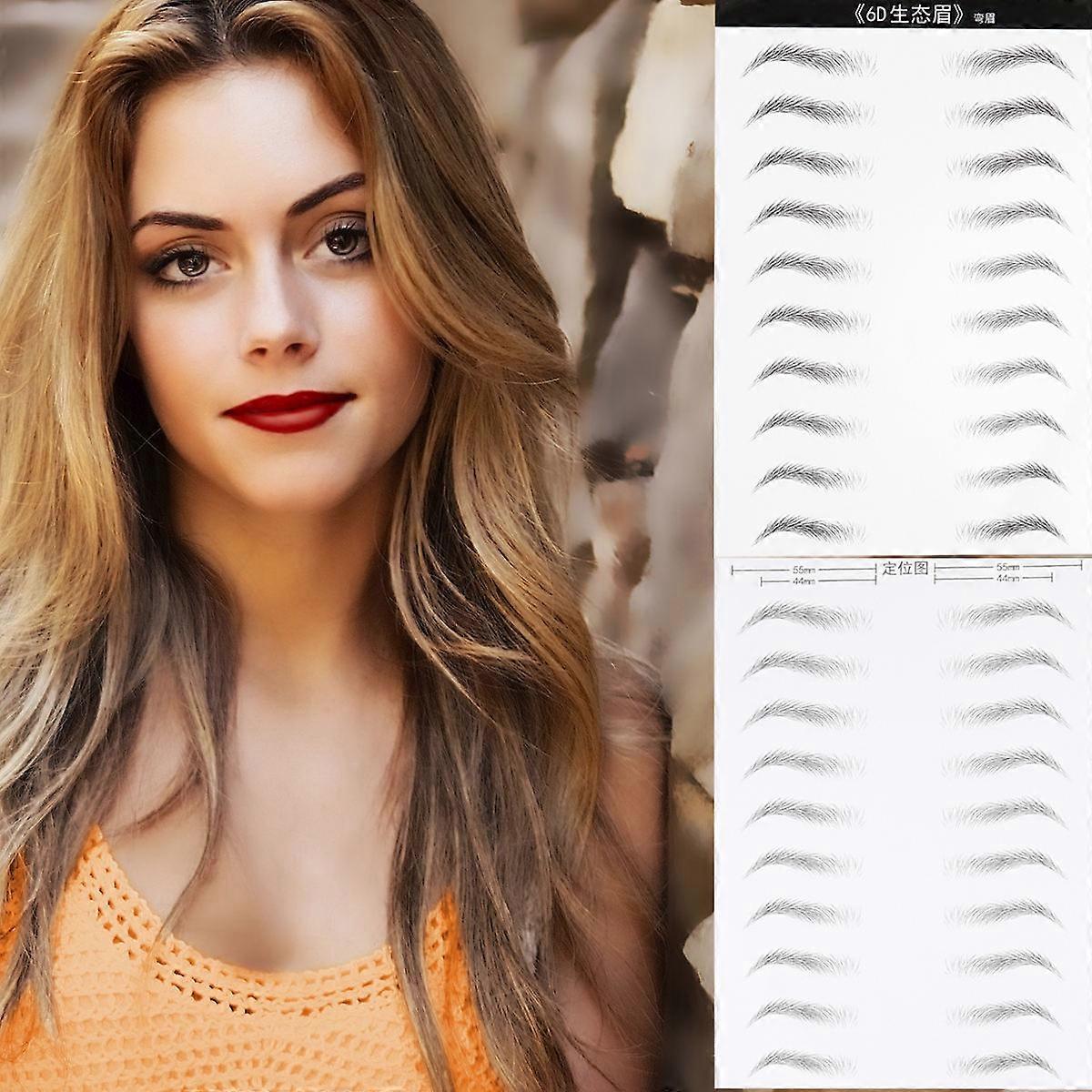 Waterproof Eyebrow Sticker Hair-Like Simulation for Makeup 2 Sheets