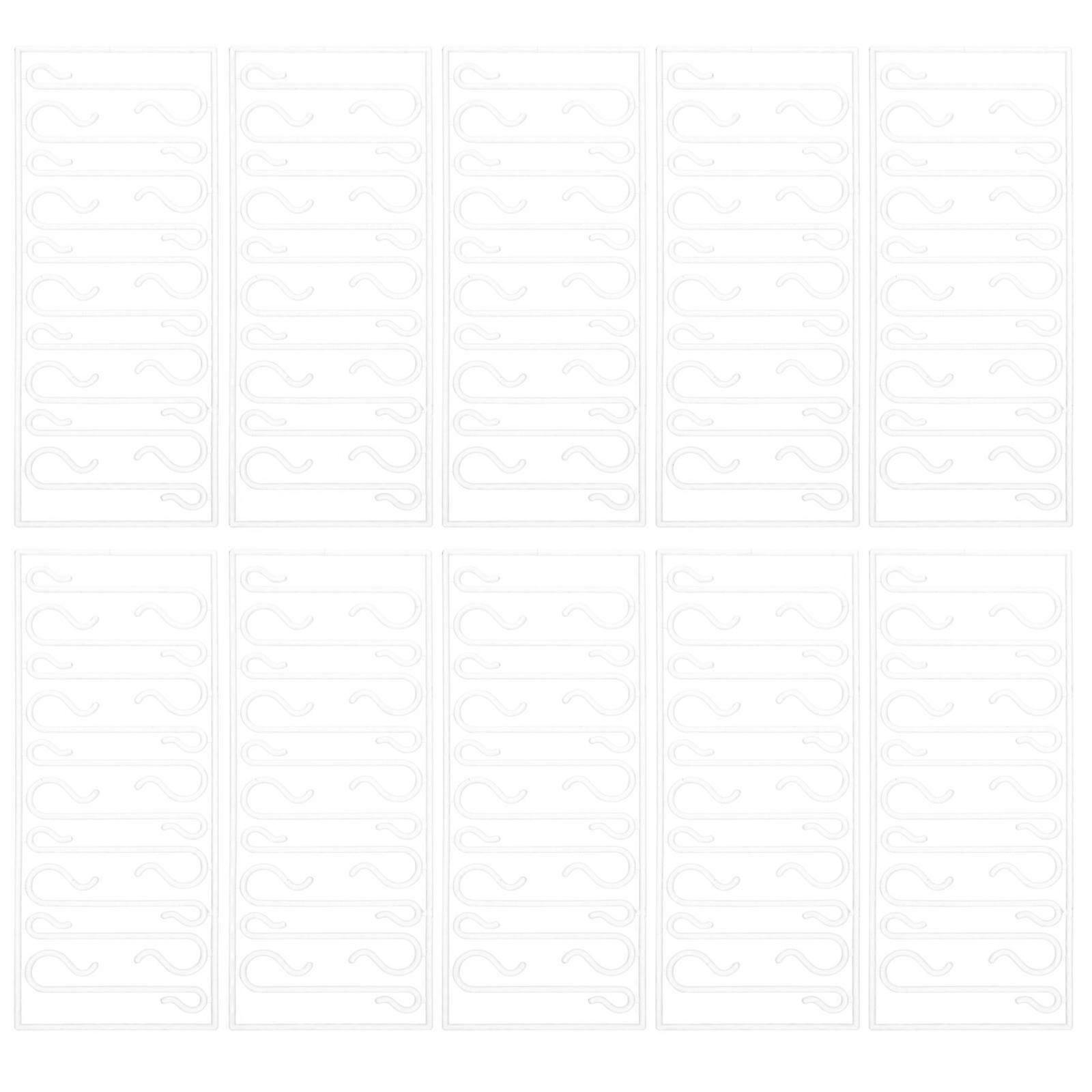 Christmas Tree Hangers Transparent Plastic Hanging Hooks for Decoration 100Pcs