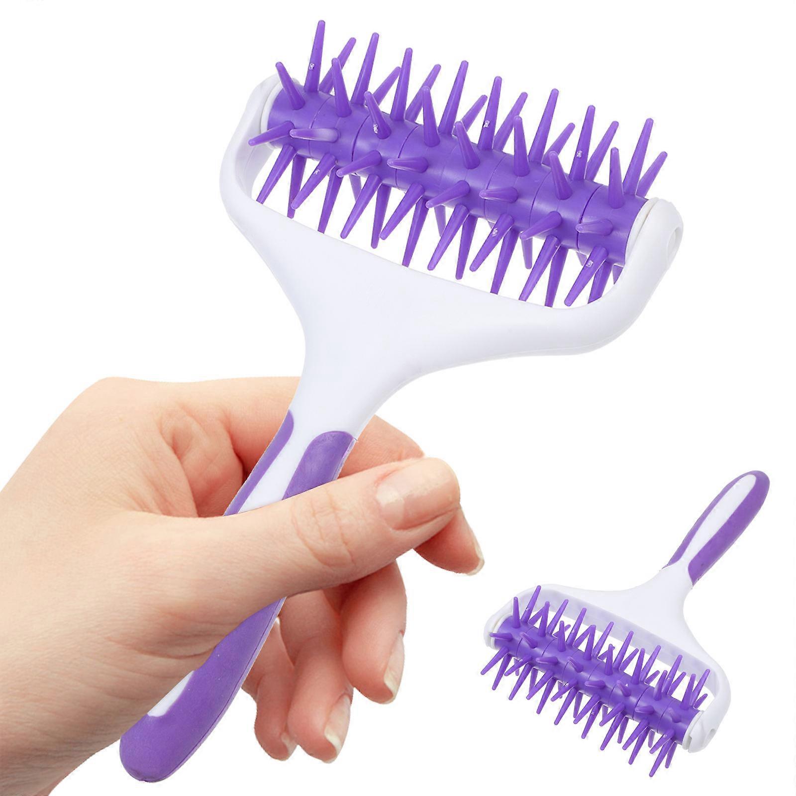 Pastry Needle Wheel Pizza Roller for Baking Use 1Pcs Purple Plastic Tool