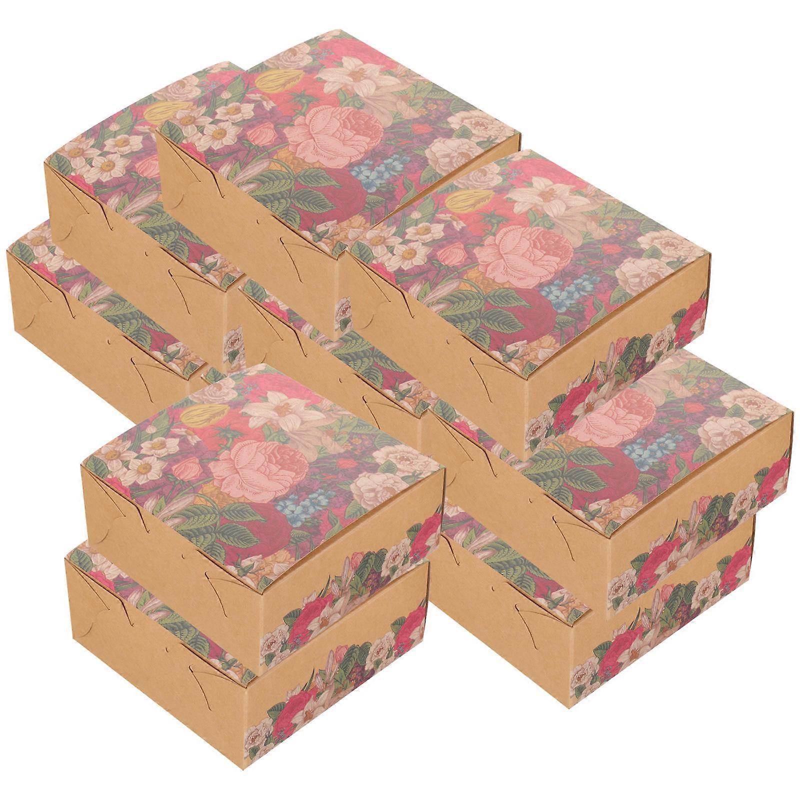 Cookie Biscuits Pastry Boxes for Storage 20Pcs Kraft Paper Baking Boxes