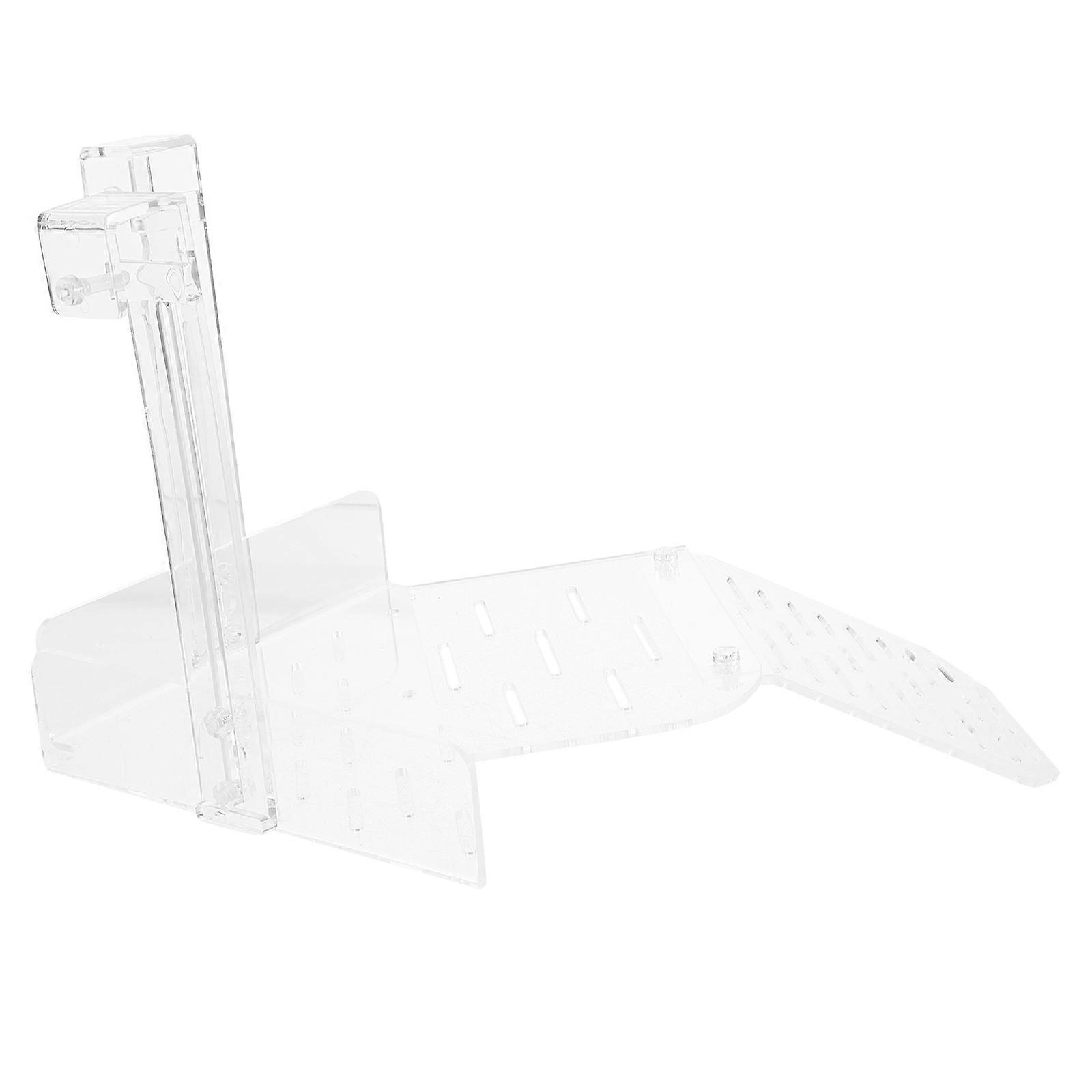 Transparent Acrylic Turtle Basking Platform with Hook for Aquarium 5Sets