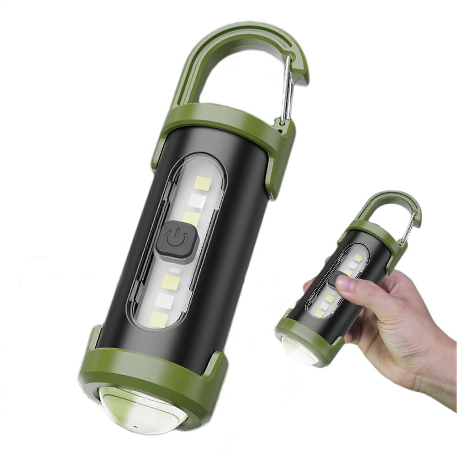 Rechargeable Keychain Flashlight with Powerful Beam, Waterproof 4Mode LED Light for Camping