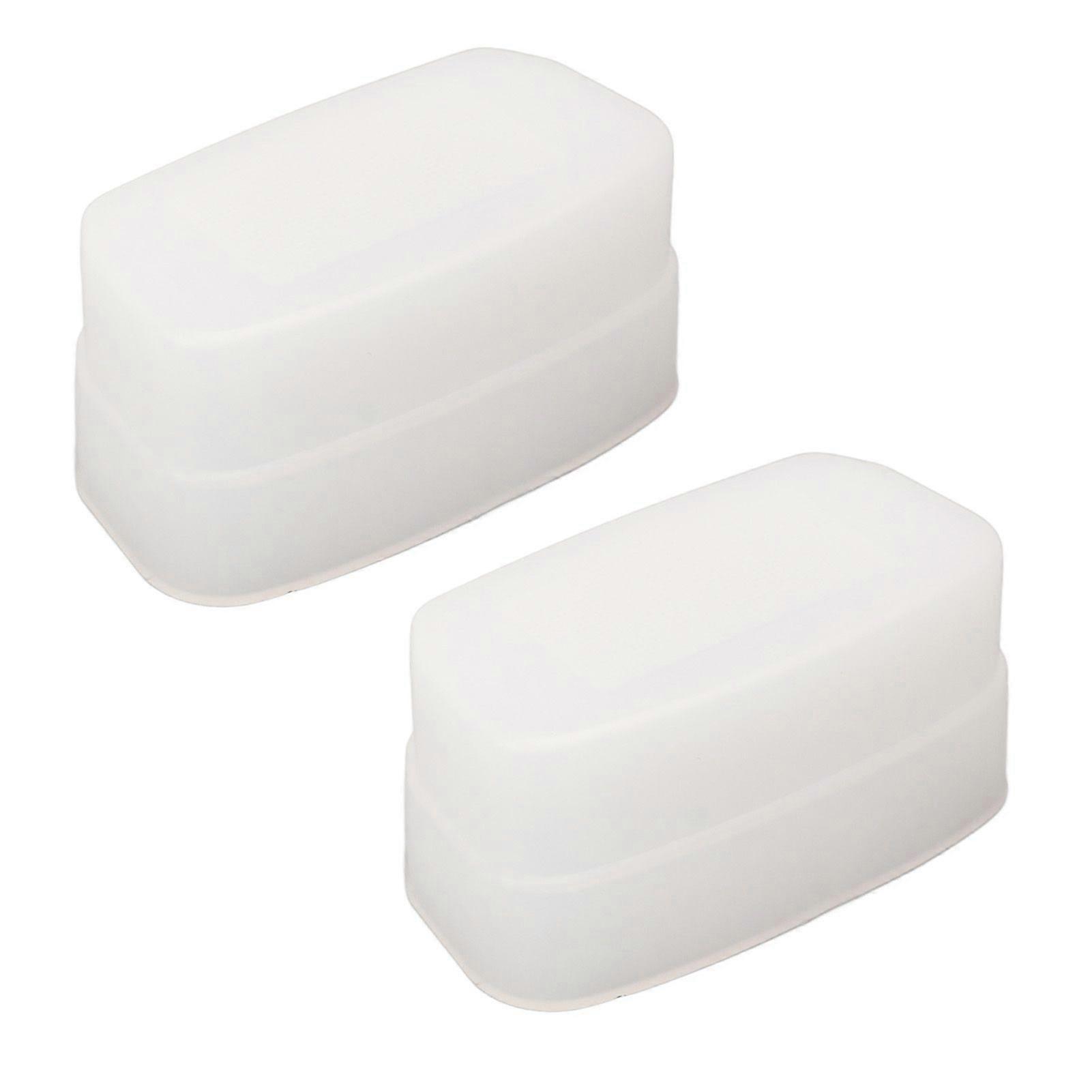 2Pieces Bounce Dome Diffuser White Digital Camera Flash Diffuser Compatible With 320EX Flash Speedlight