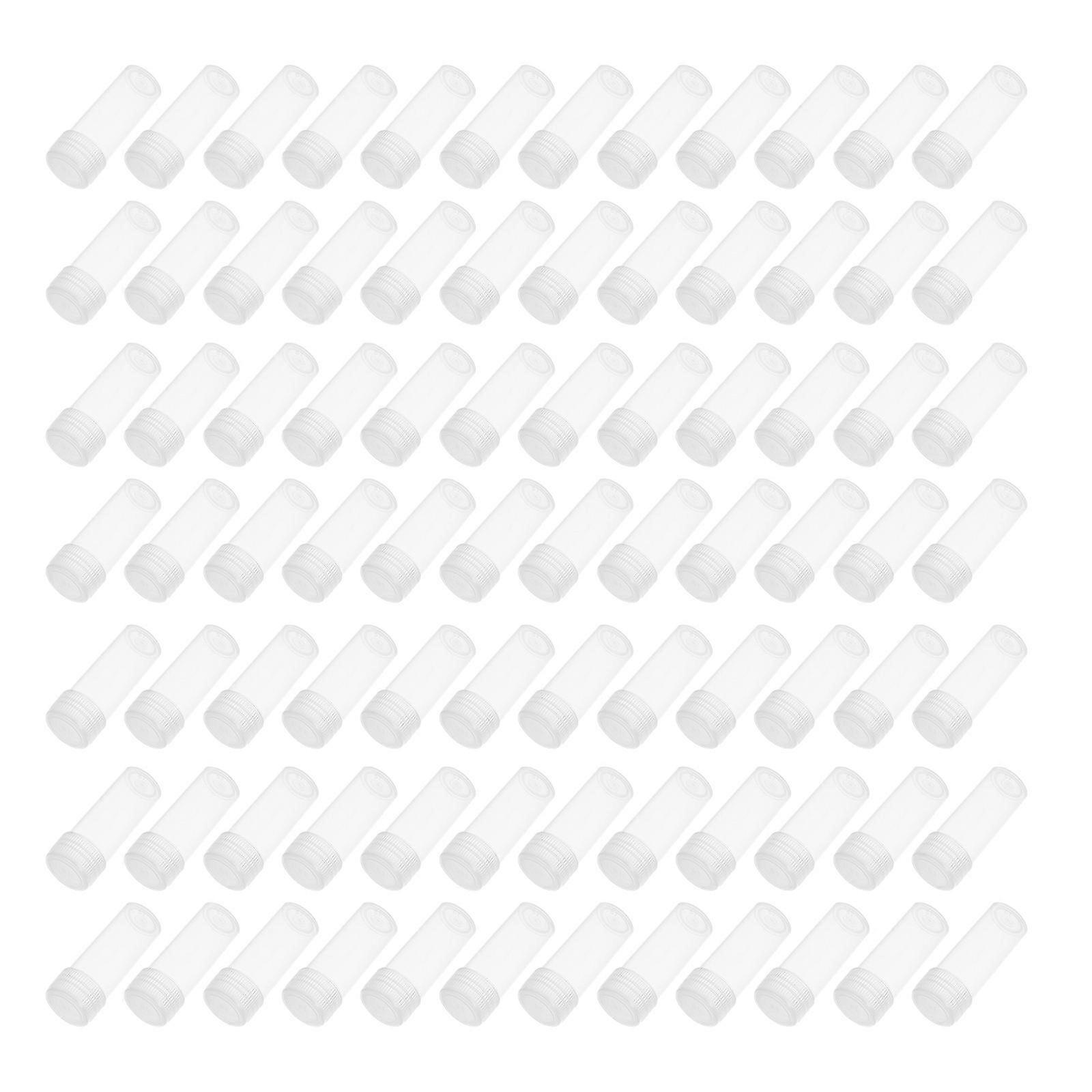 Lab Sample Containers Transparent Plastic Vials for Portable Use 200Pcs