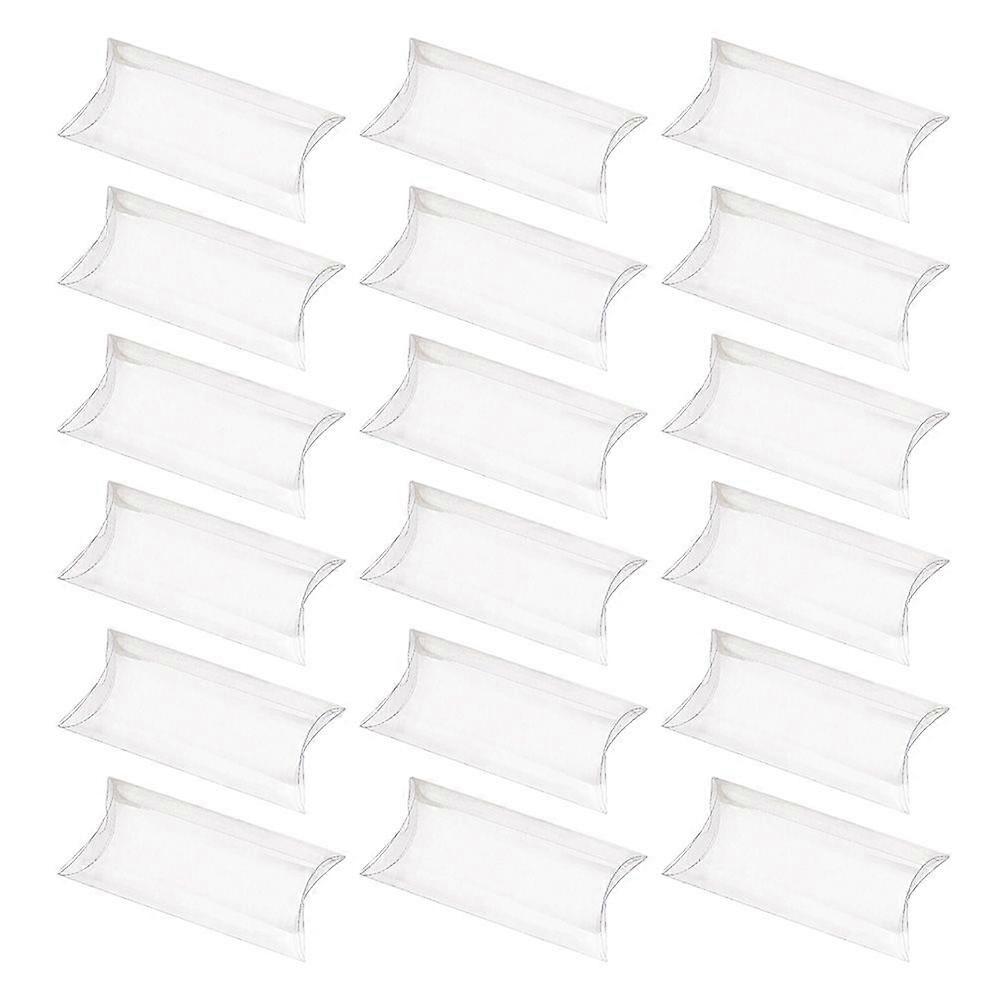 50pcs Clear Pillow Gift Boxes Candy Packaging Cases Pillow Shape Candy Case