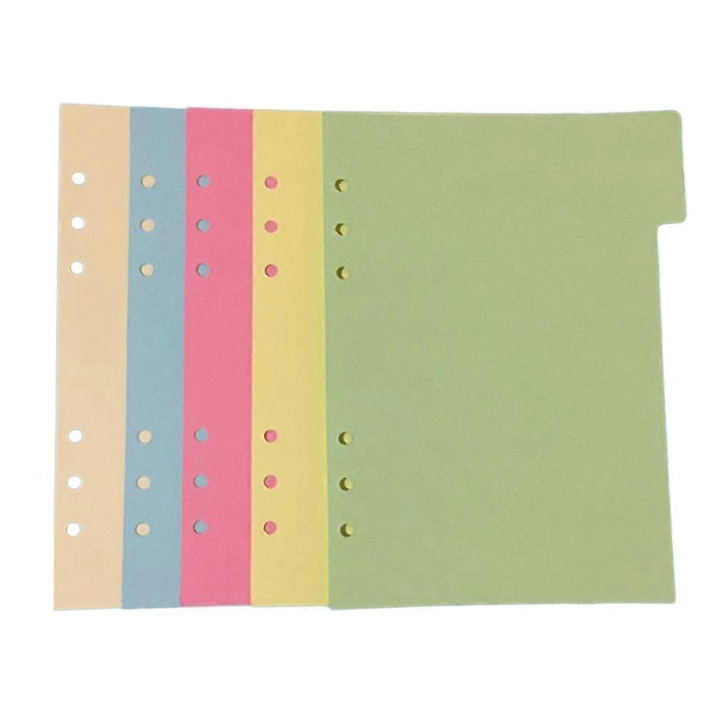 Page Dividers Insertable Tab Assorted Color for Notebook 5Pcs One Set