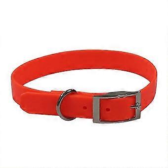 Waterproof Heavy Duty Dog Collar with Center Ring, Adjustable, Smell Proof, Vinyl Coated, for All Dog Sizes