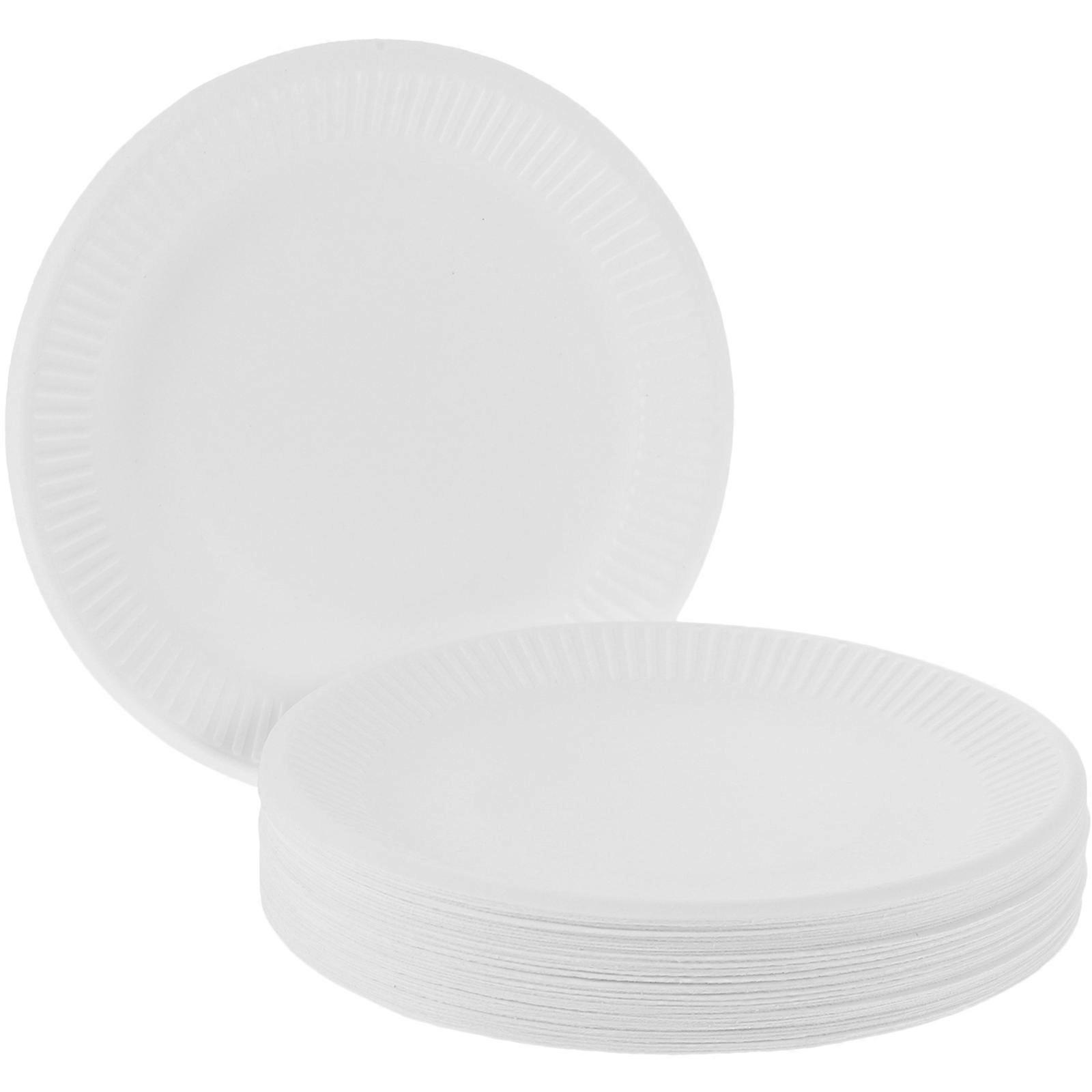 Paper White Dinner for Party 100Pcs Bulk Set
